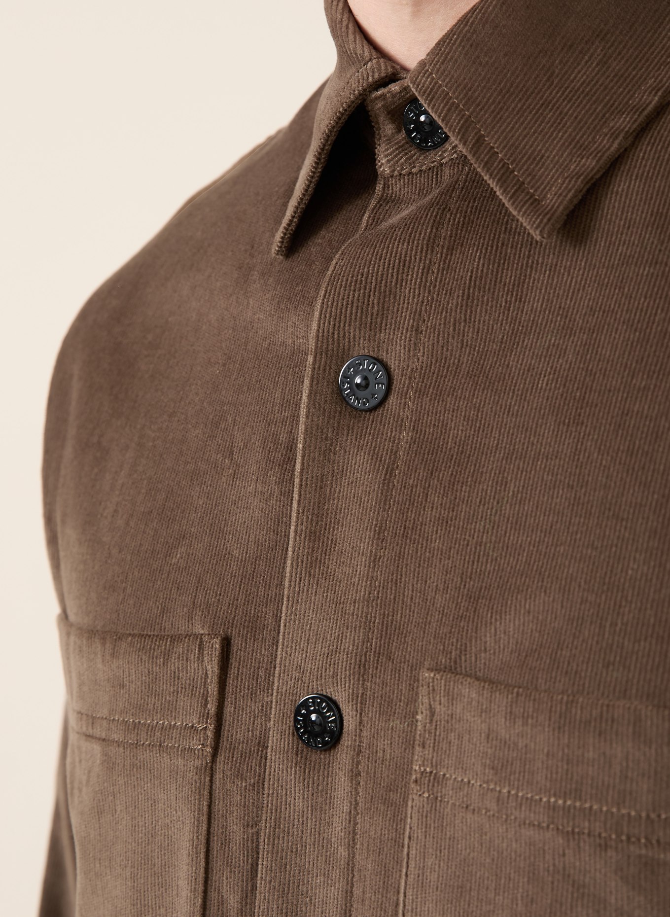 STONE ISLAND Cord-Overjacket: DUNKELBRAUN