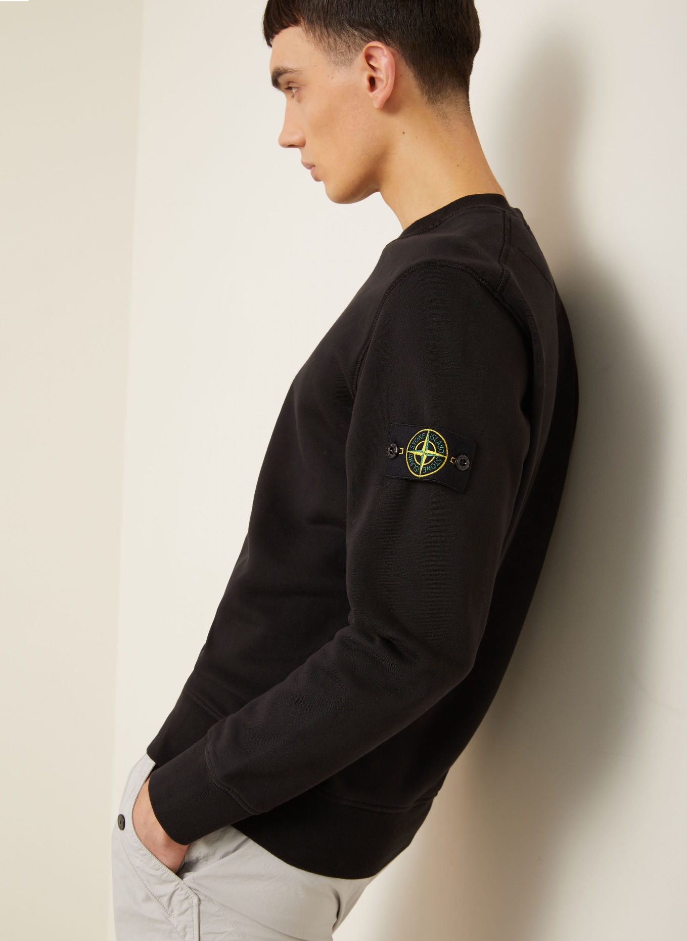 STONE ISLAND Sweatshirt: SCHWARZ