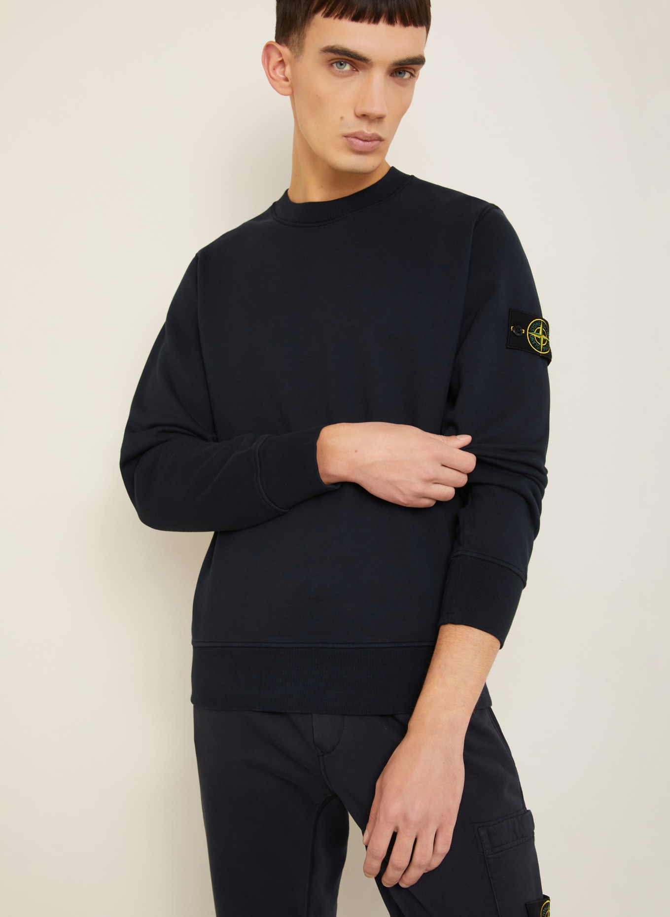 STONE ISLAND Sweatshirt: DUNKELBLAU