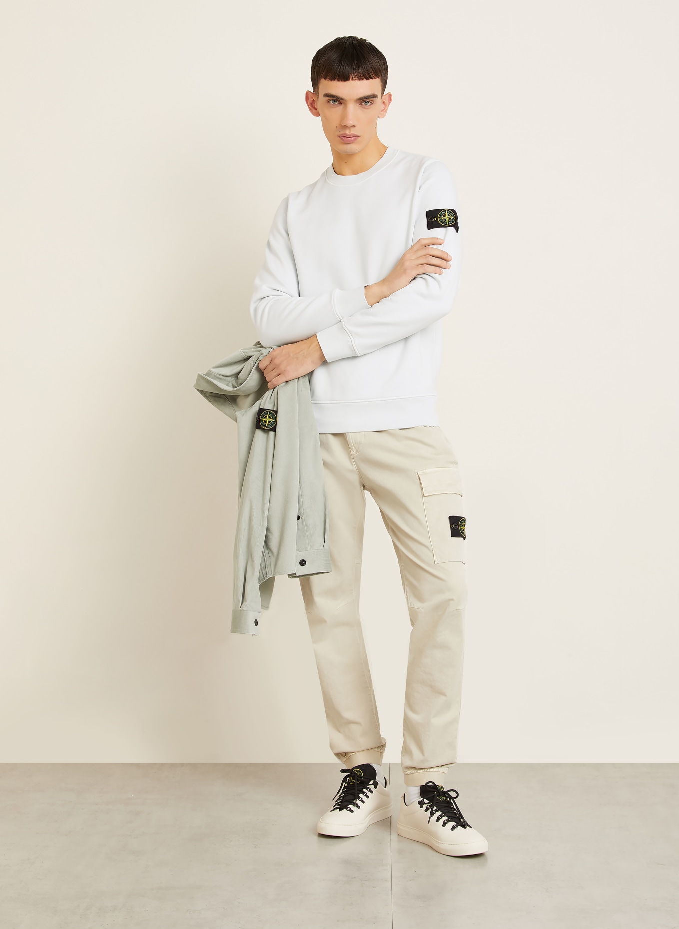 STONE ISLAND sweatshirt: BLUE GRAY