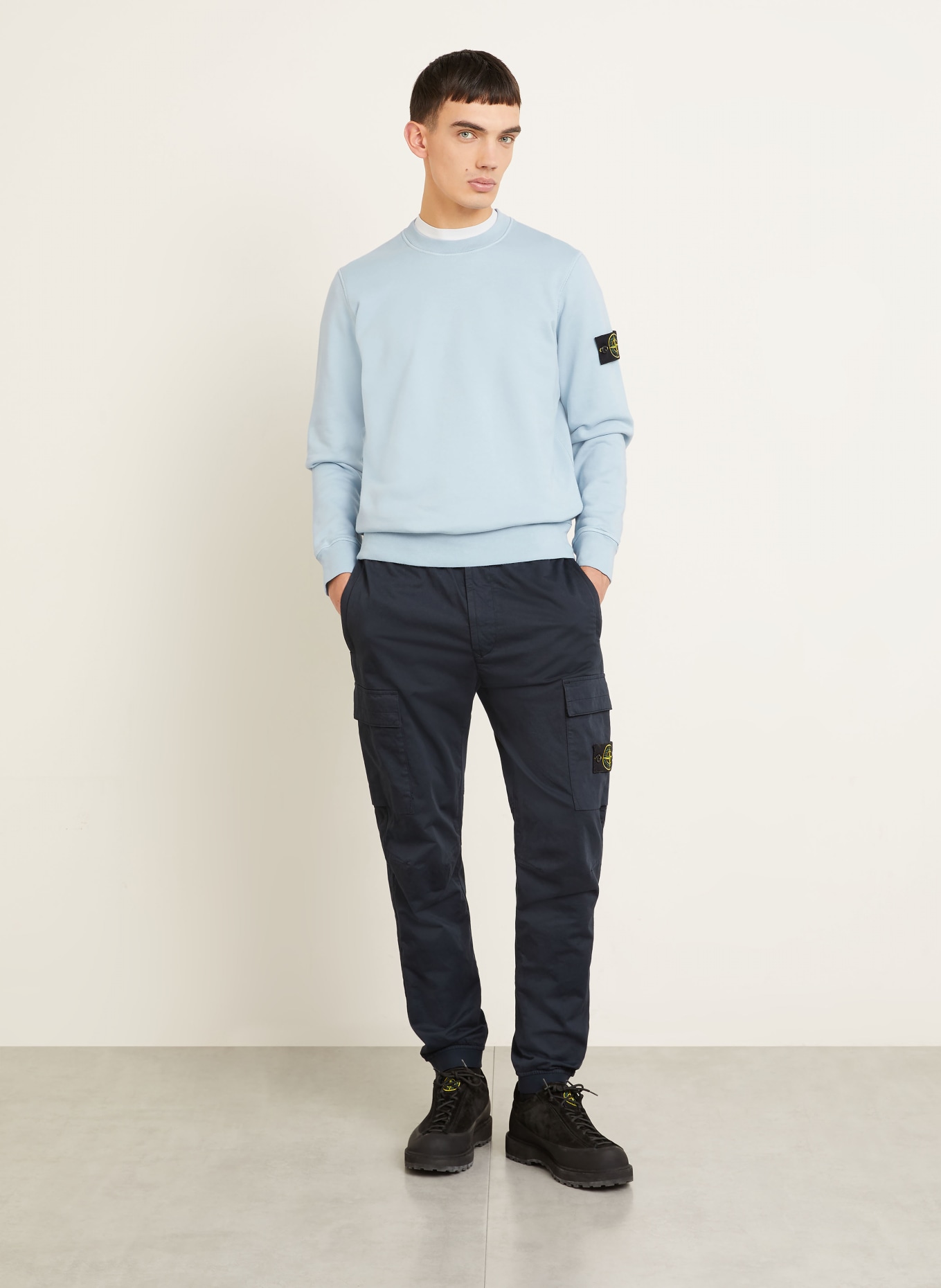 STONE ISLAND sweatshirt: LIGHT BLUE