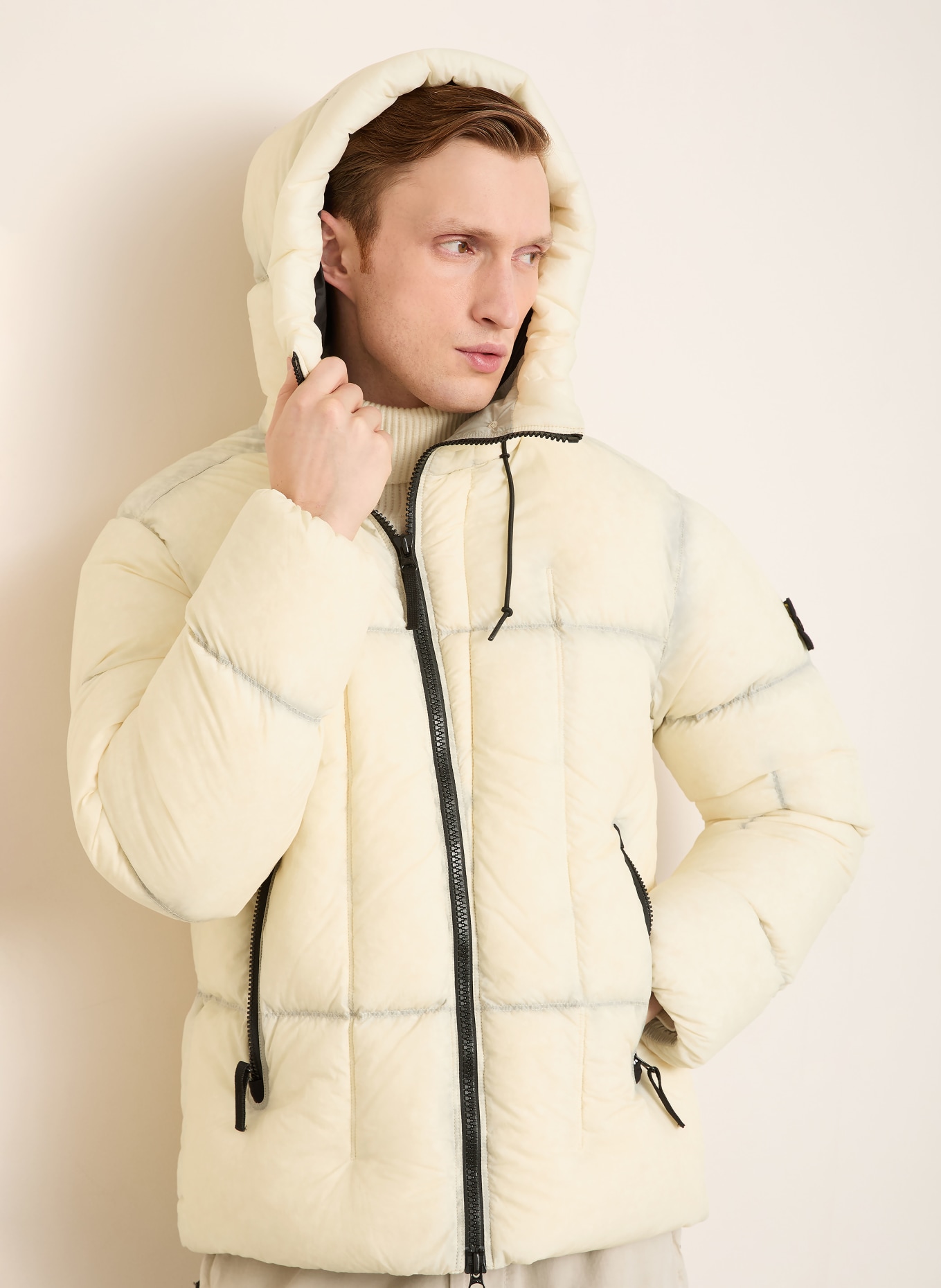 STONE ISLAND Daunenjacke: ECRU