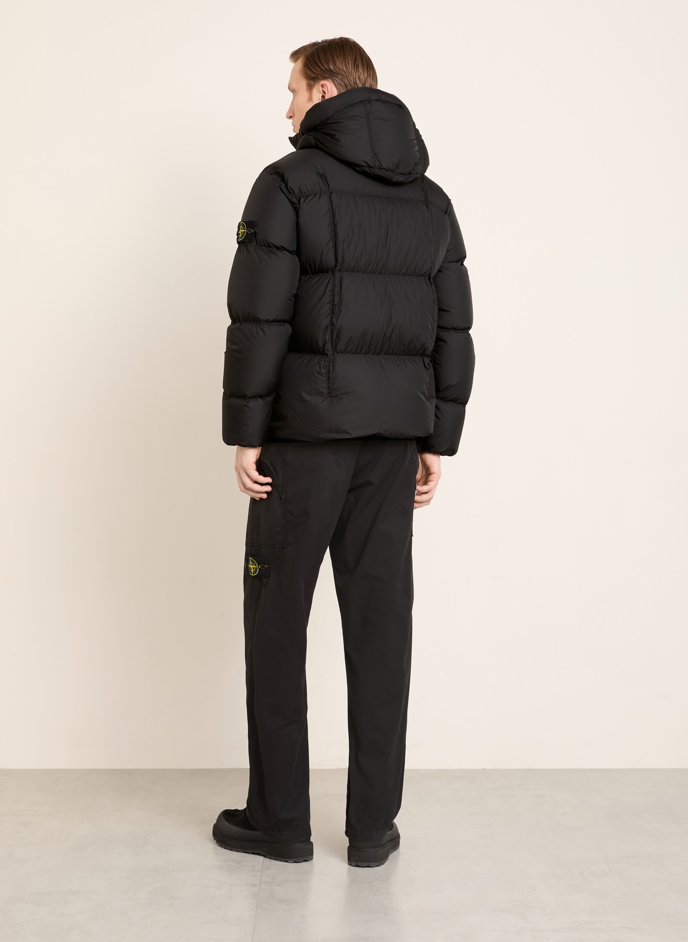 STONE ISLAND down jacket: BLACK