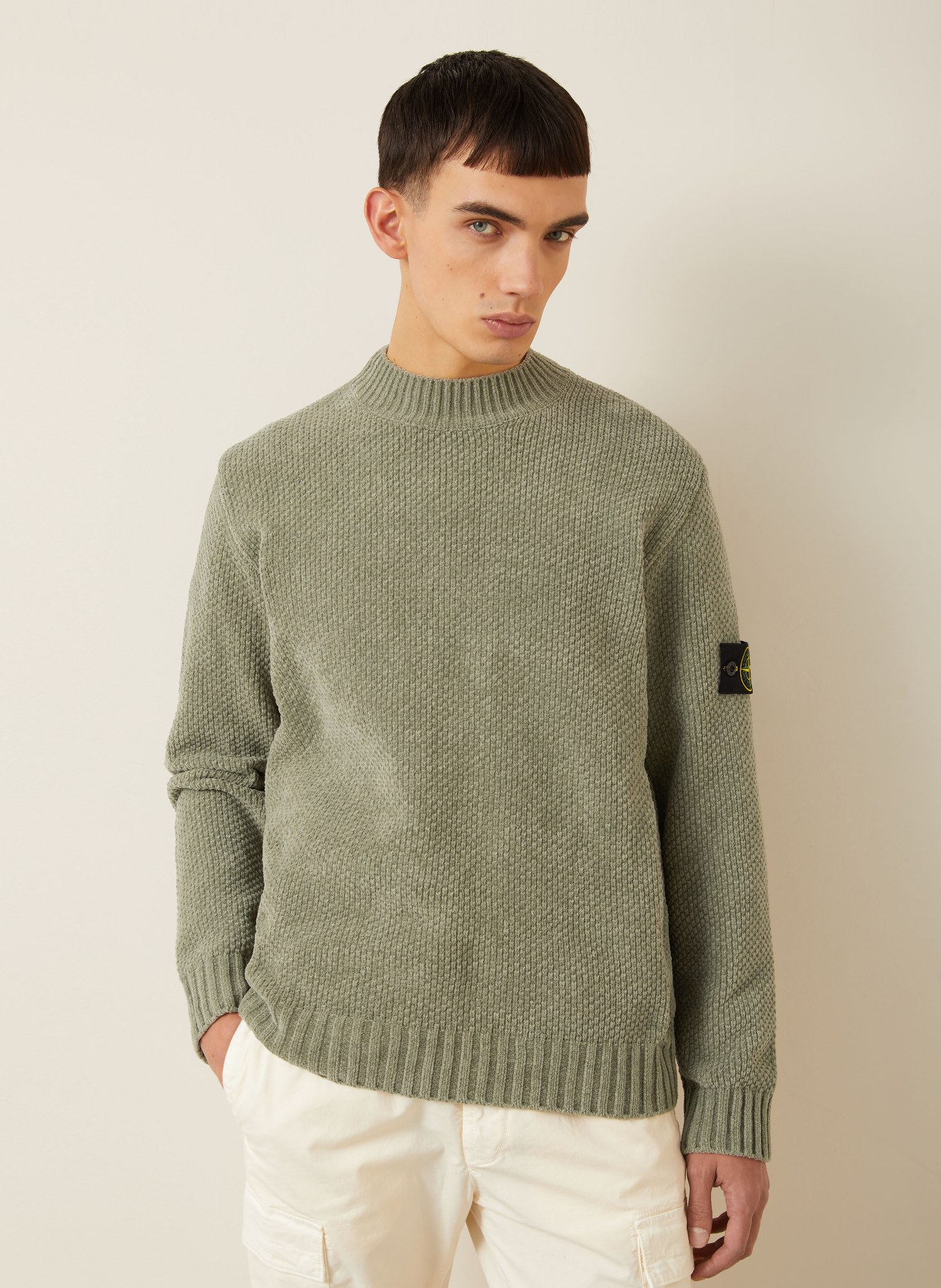 STONE ISLAND sweater: OLIVE