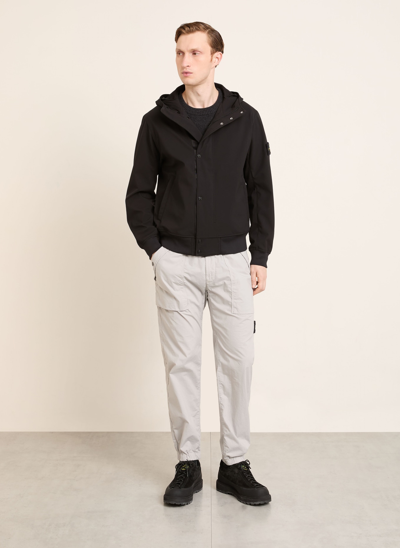 STONE ISLAND Softshell-Jacke: SCHWARZ