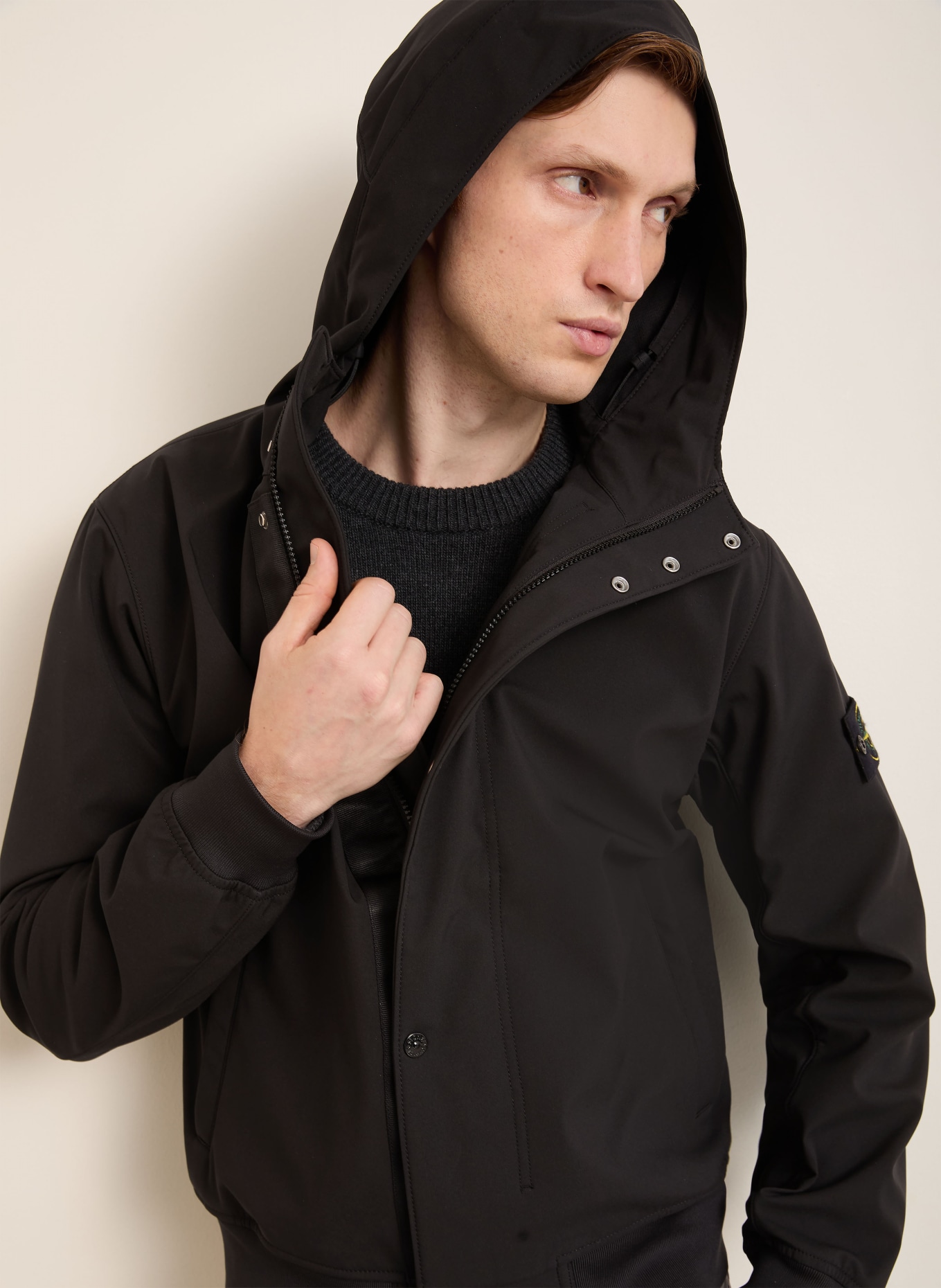STONE ISLAND Softshell-Jacke: SCHWARZ