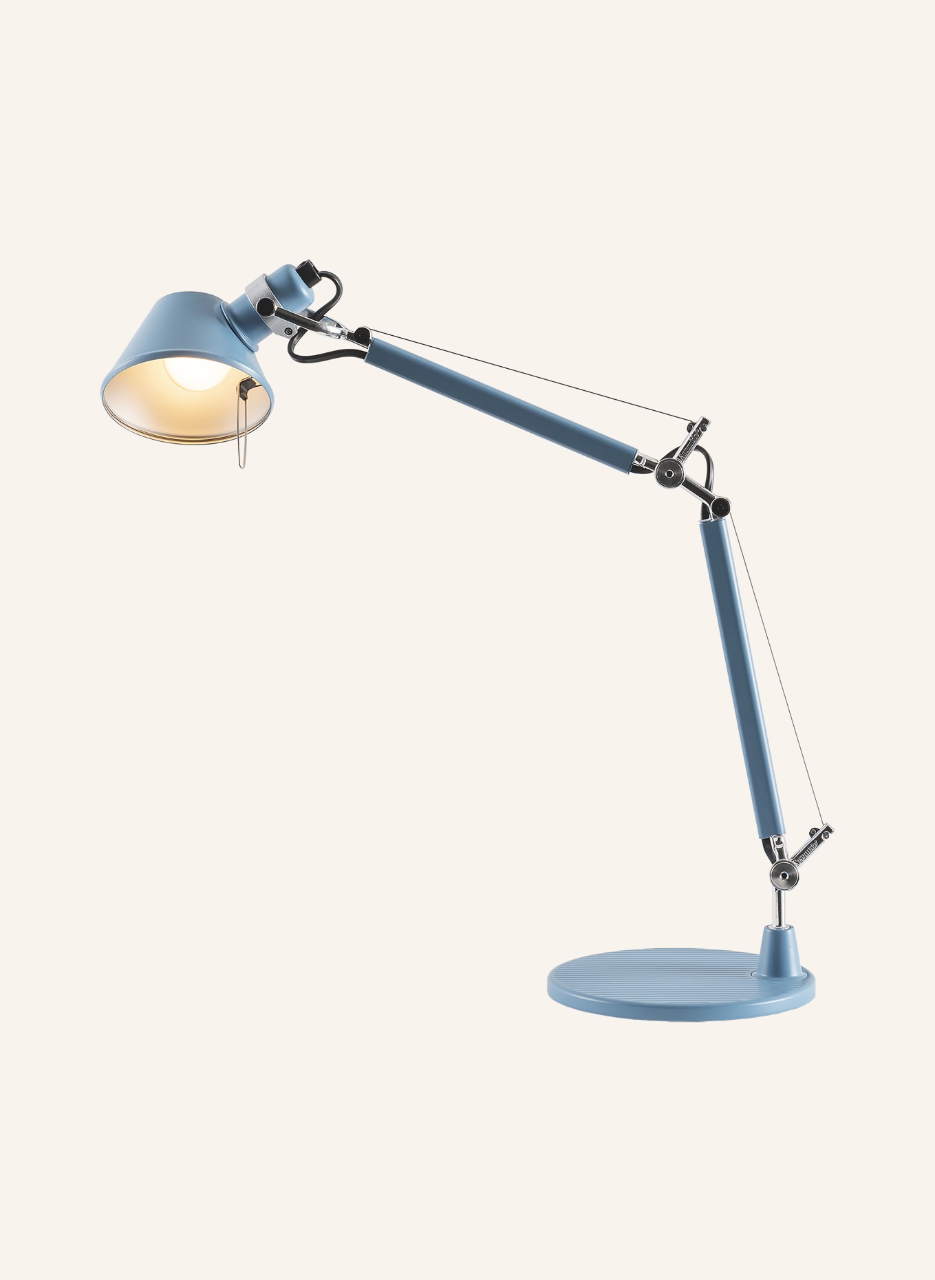 Artemide Tischleuchte TOLOMEO MICRO: HELLBLAU