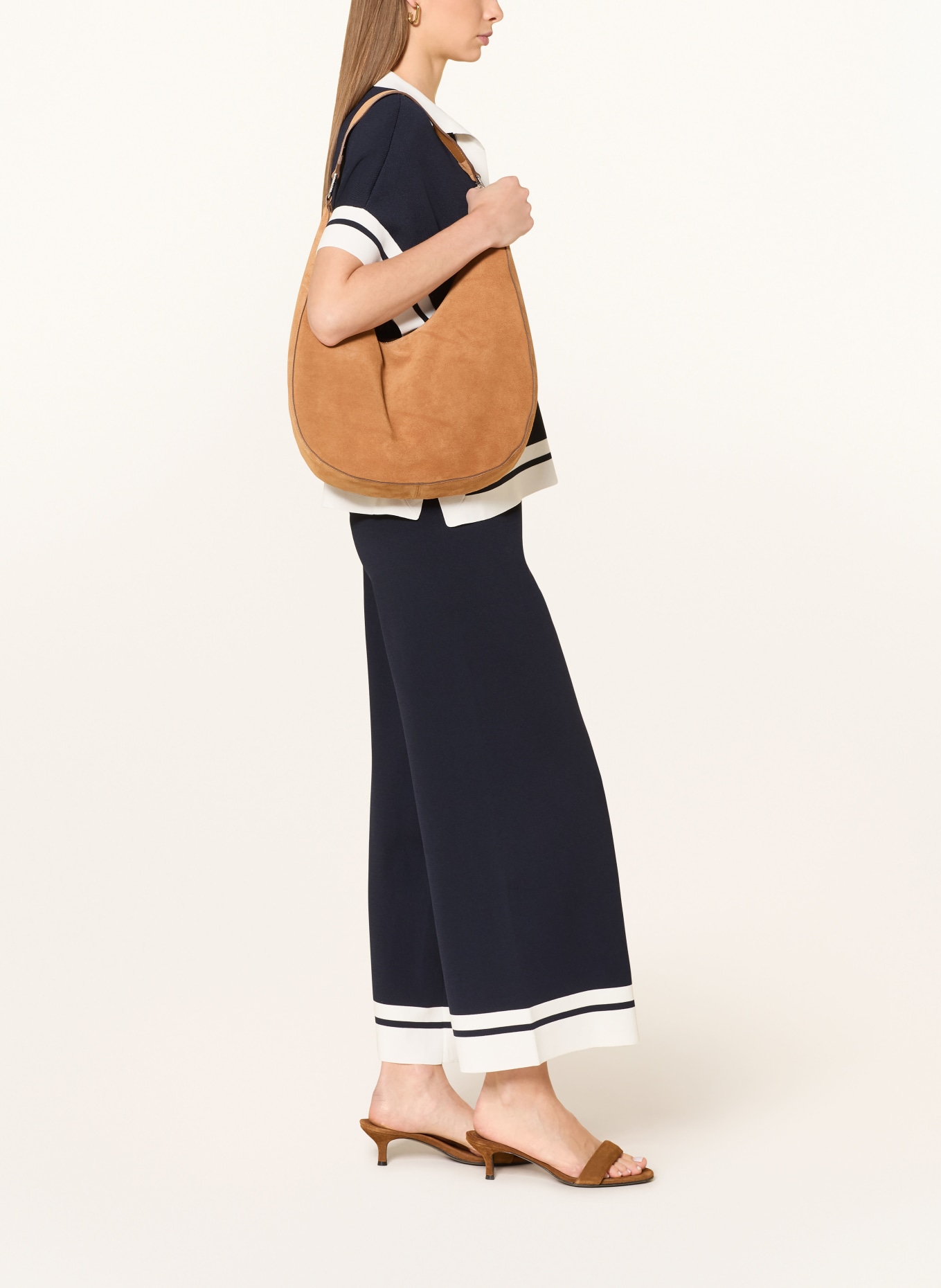 Joseph Ribkoff pantalon en velours côtelé: BLEU FONCÉ