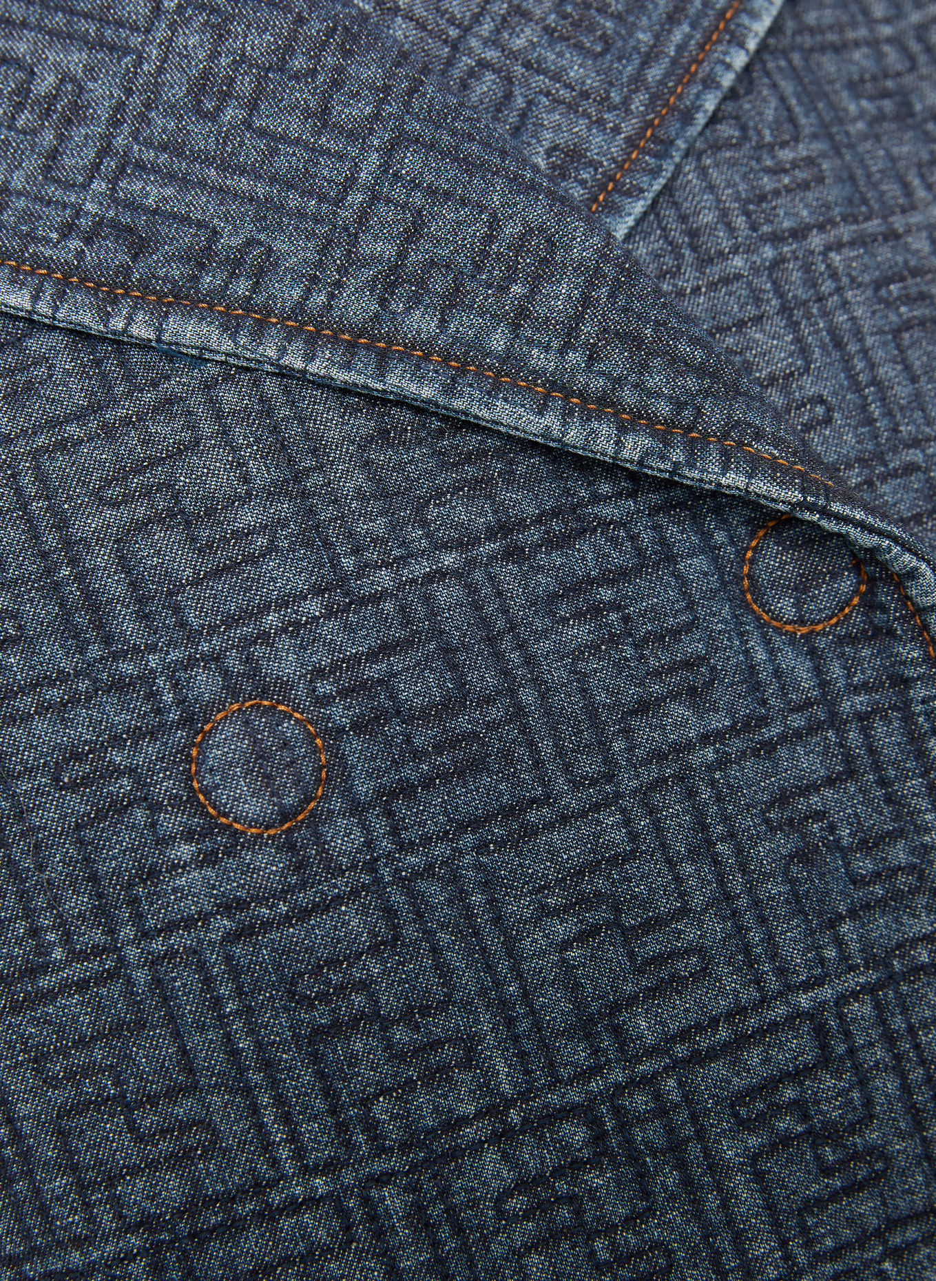 FENDI Denim-look pea coat: BLUE