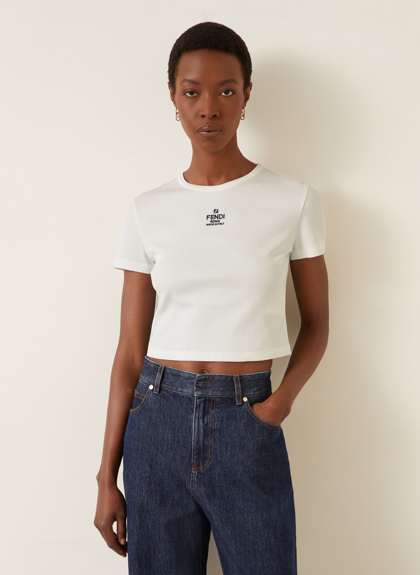 FENDI T-shirt: WHITE / BLACK