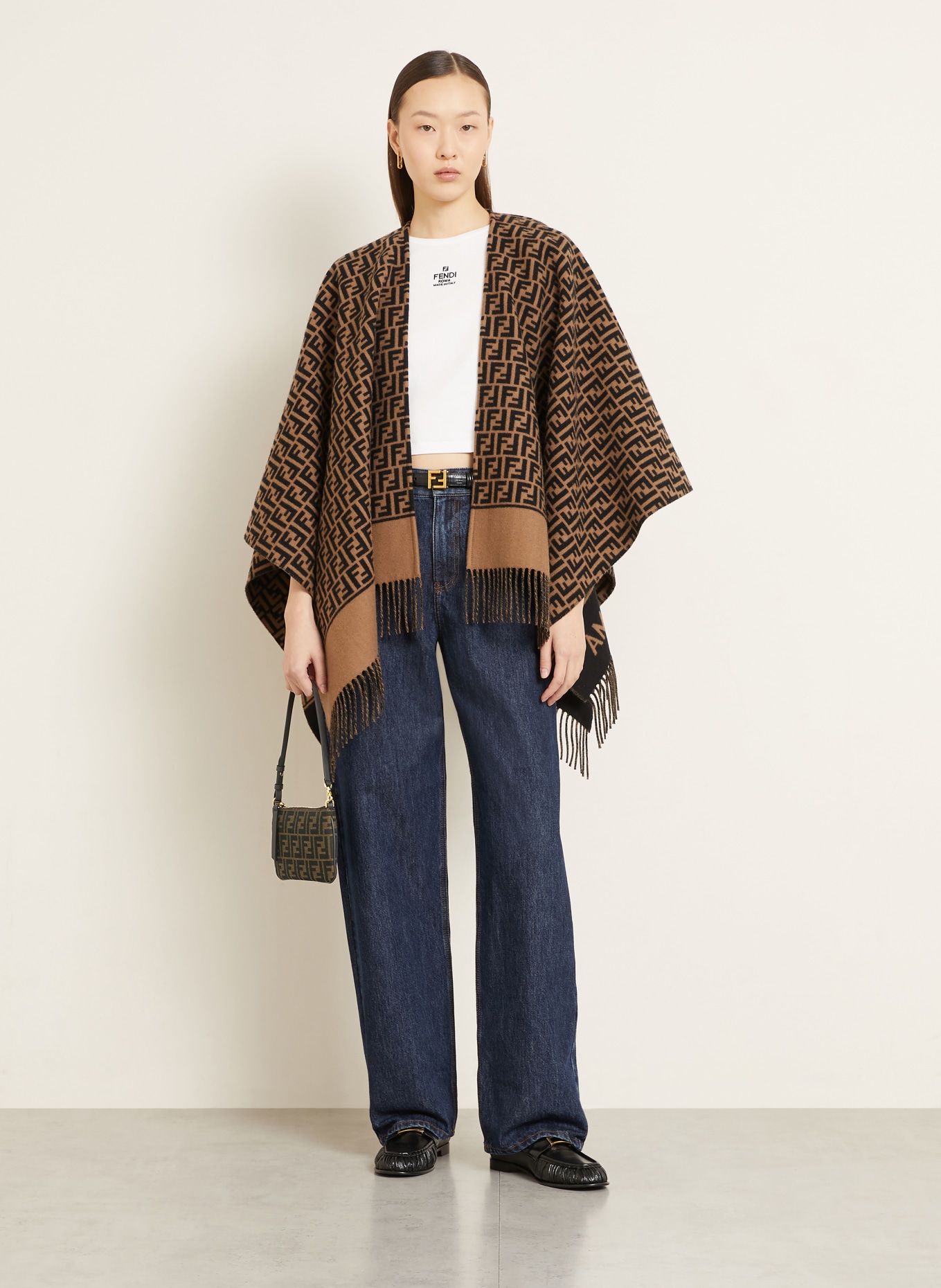 FENDI BAGUETTE shoulder bag: DARK BROWN / BROWN