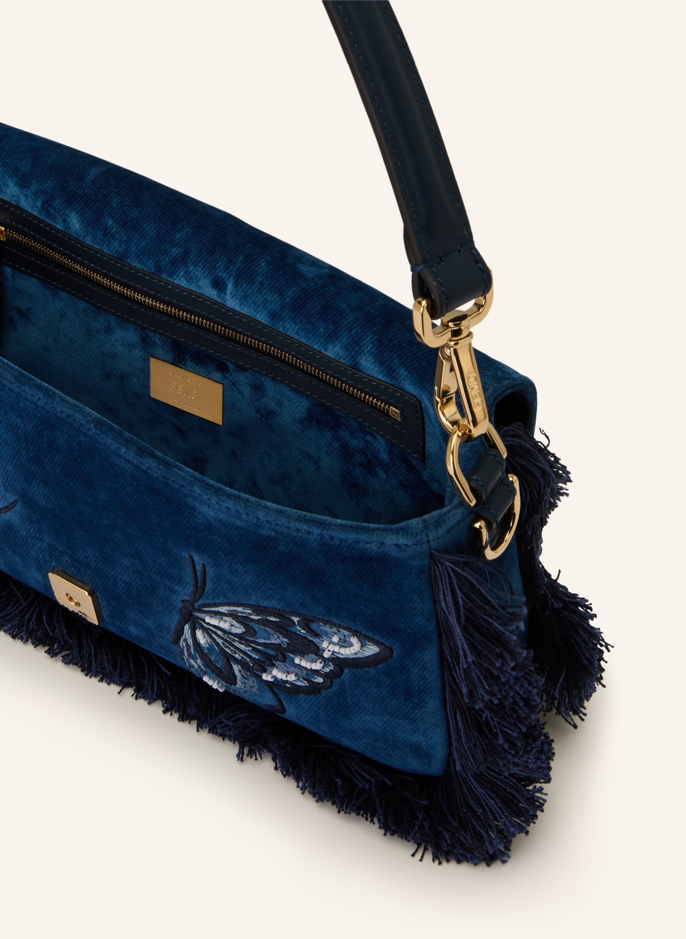 FENDI Torebka BAGUETTE: NIEBIESKI / GRANATOWY