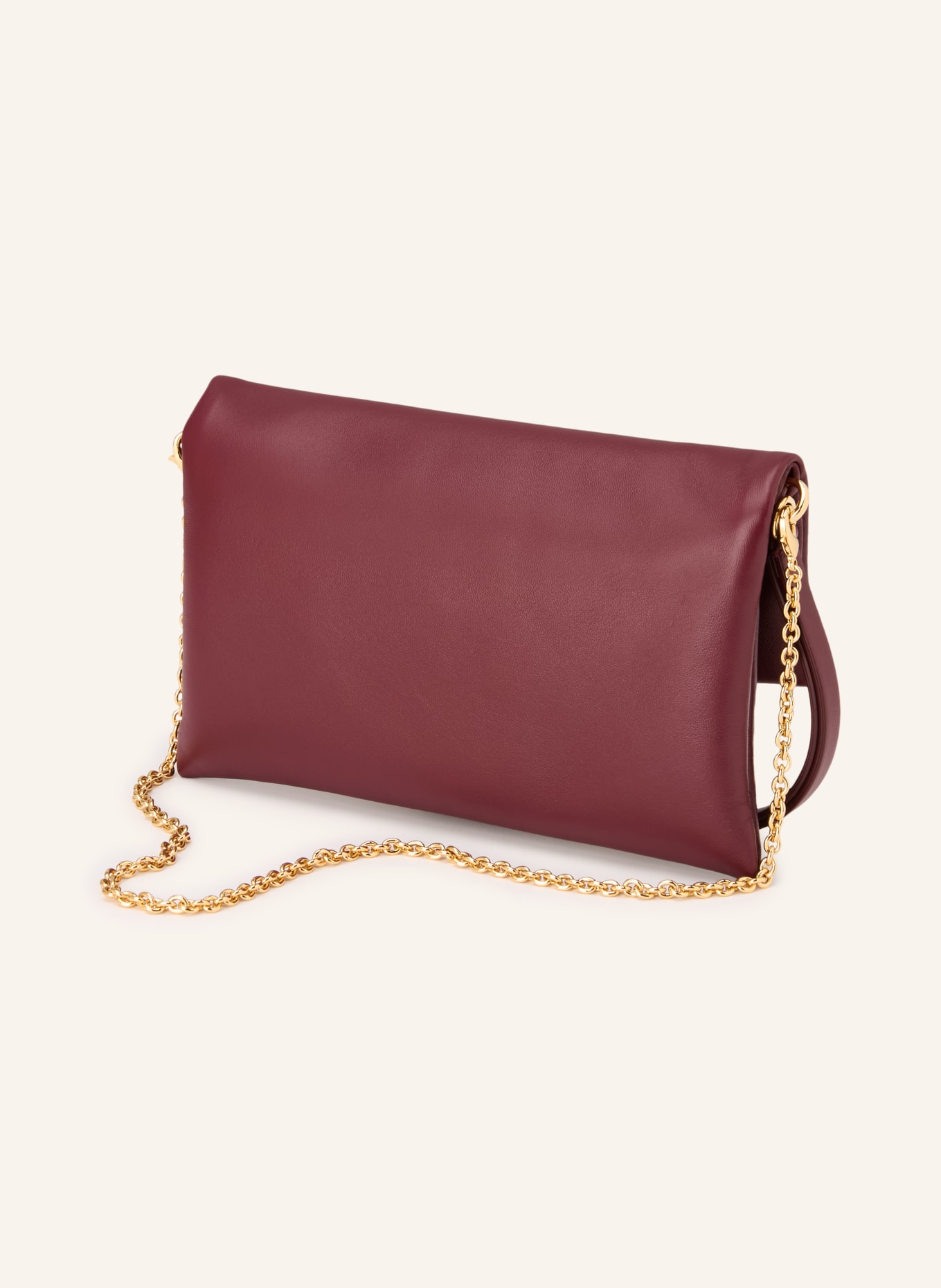 FENDI Clutch MAMMA BAGUETTE: DUNKELROT / GOLD