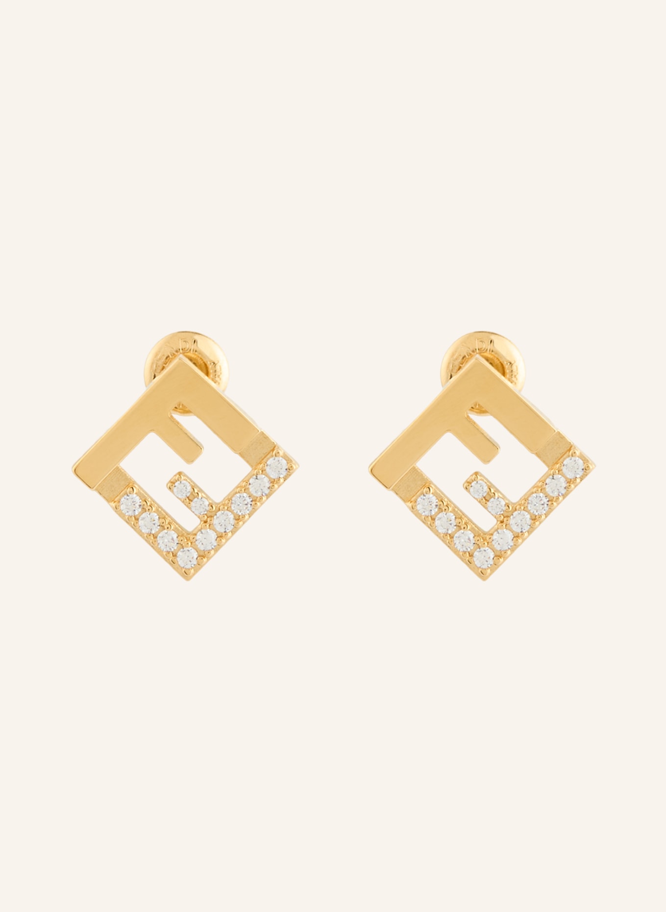 FENDI Kolczyki FOREVER FENDI: ZŁOTY / BIAŁY