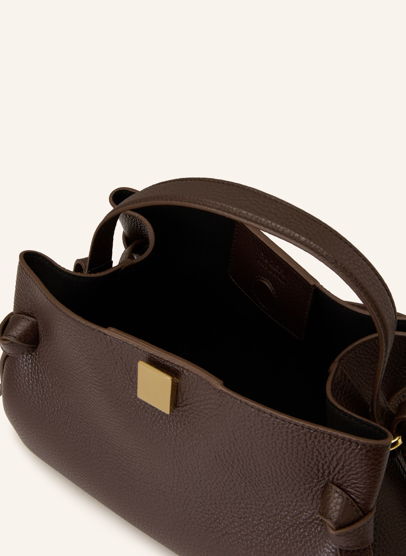 YUZEFI Handtasche GYOZA: DUNKELBRAUN / GOLD