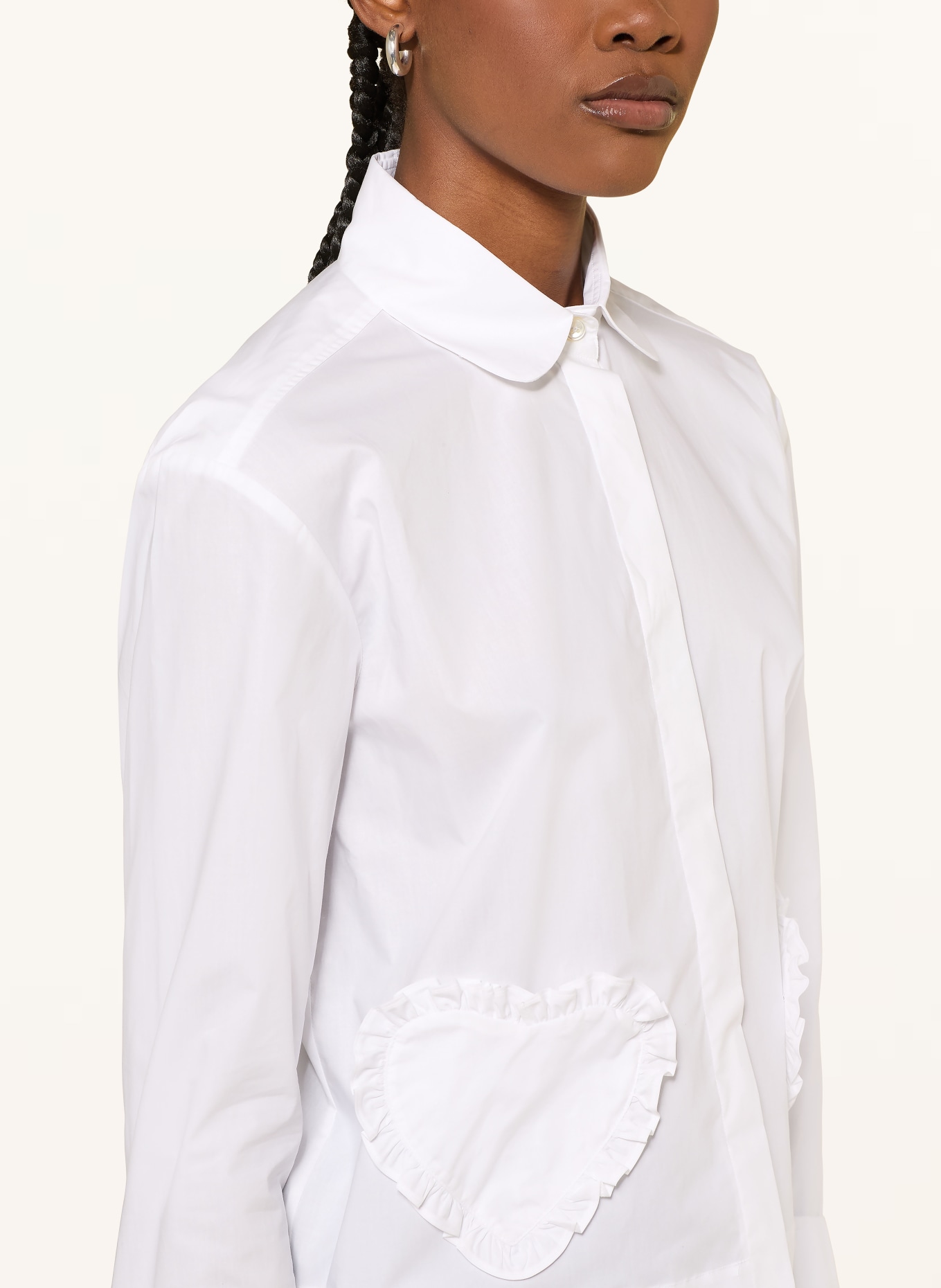 van Laack Shirt blouse VL-PONCYS-PV: WHITE