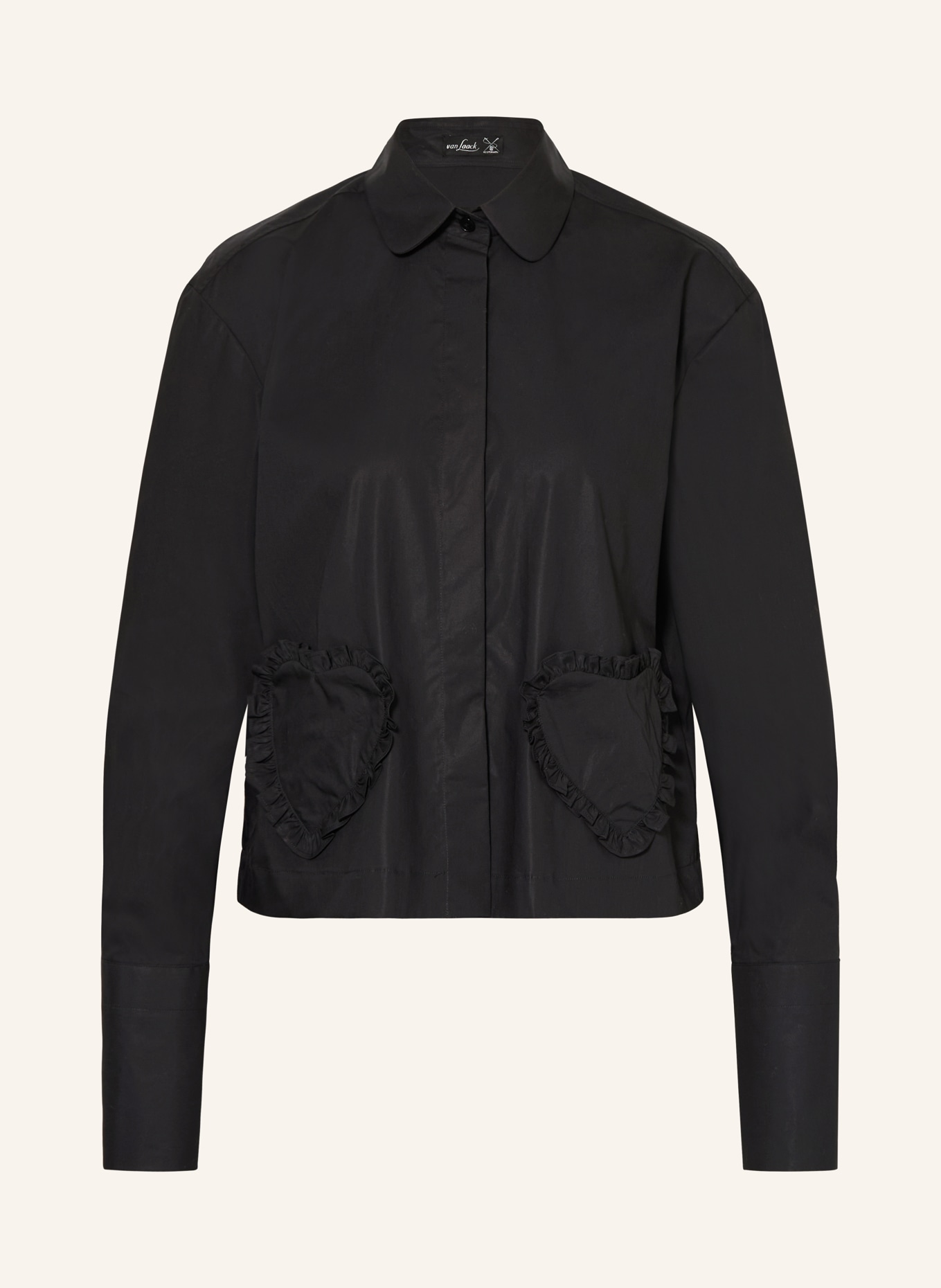 van Laack Shirt blouse VL-PONCYS-PV: BLACK