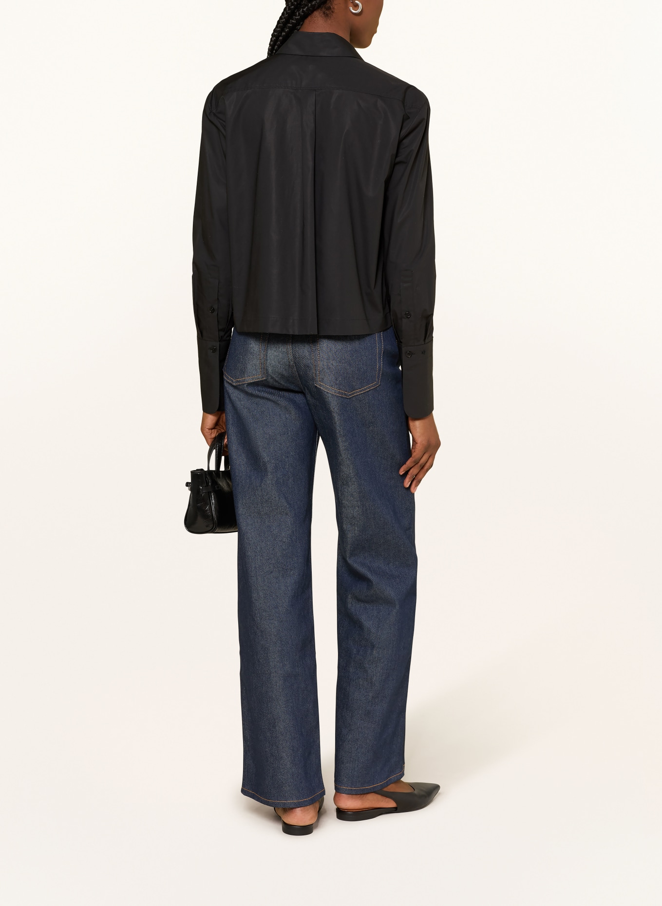 van Laack Shirt blouse VL-PONCYS-PV: BLACK