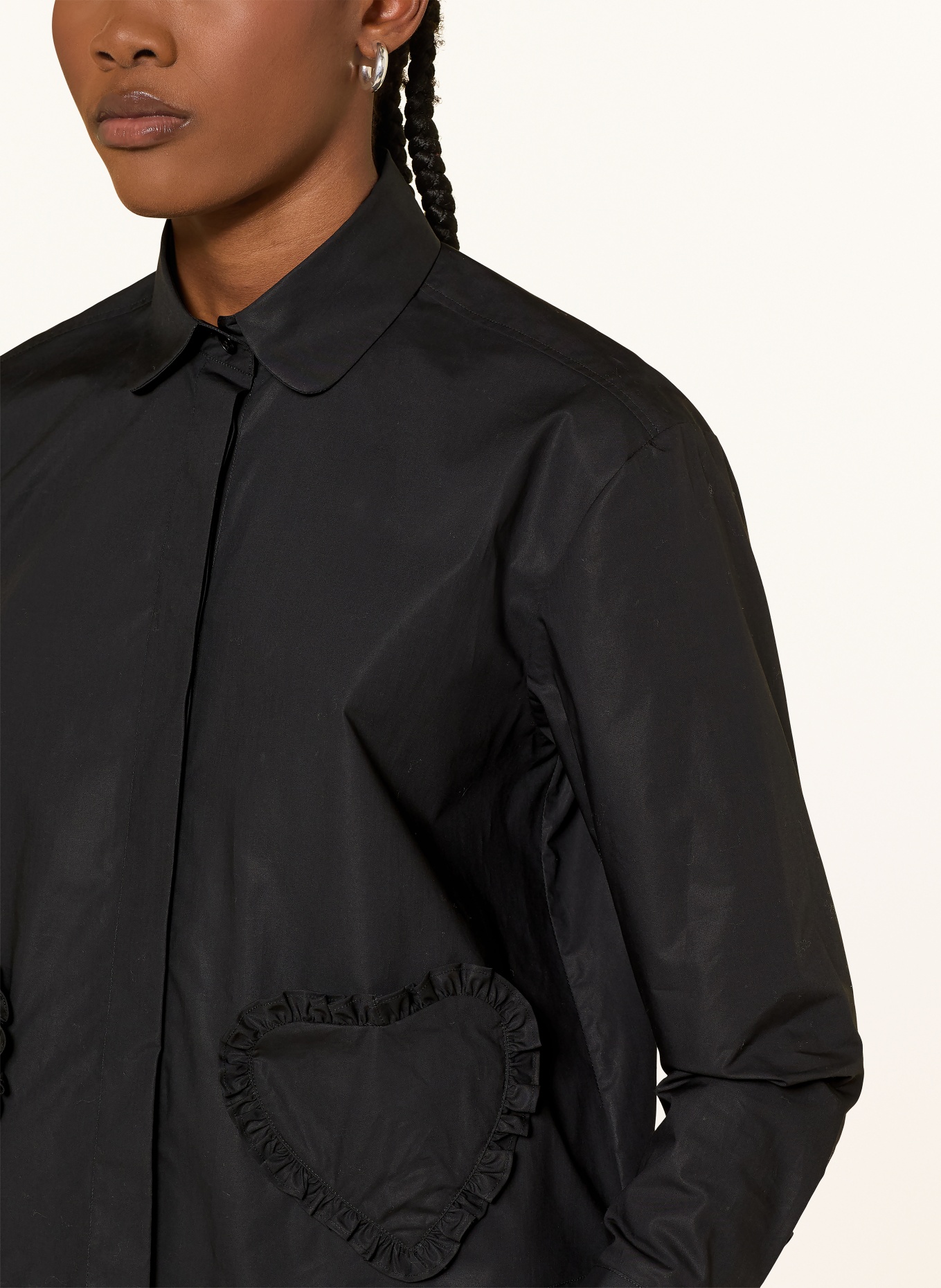 van Laack Shirt blouse VL-PONCYS-PV: BLACK