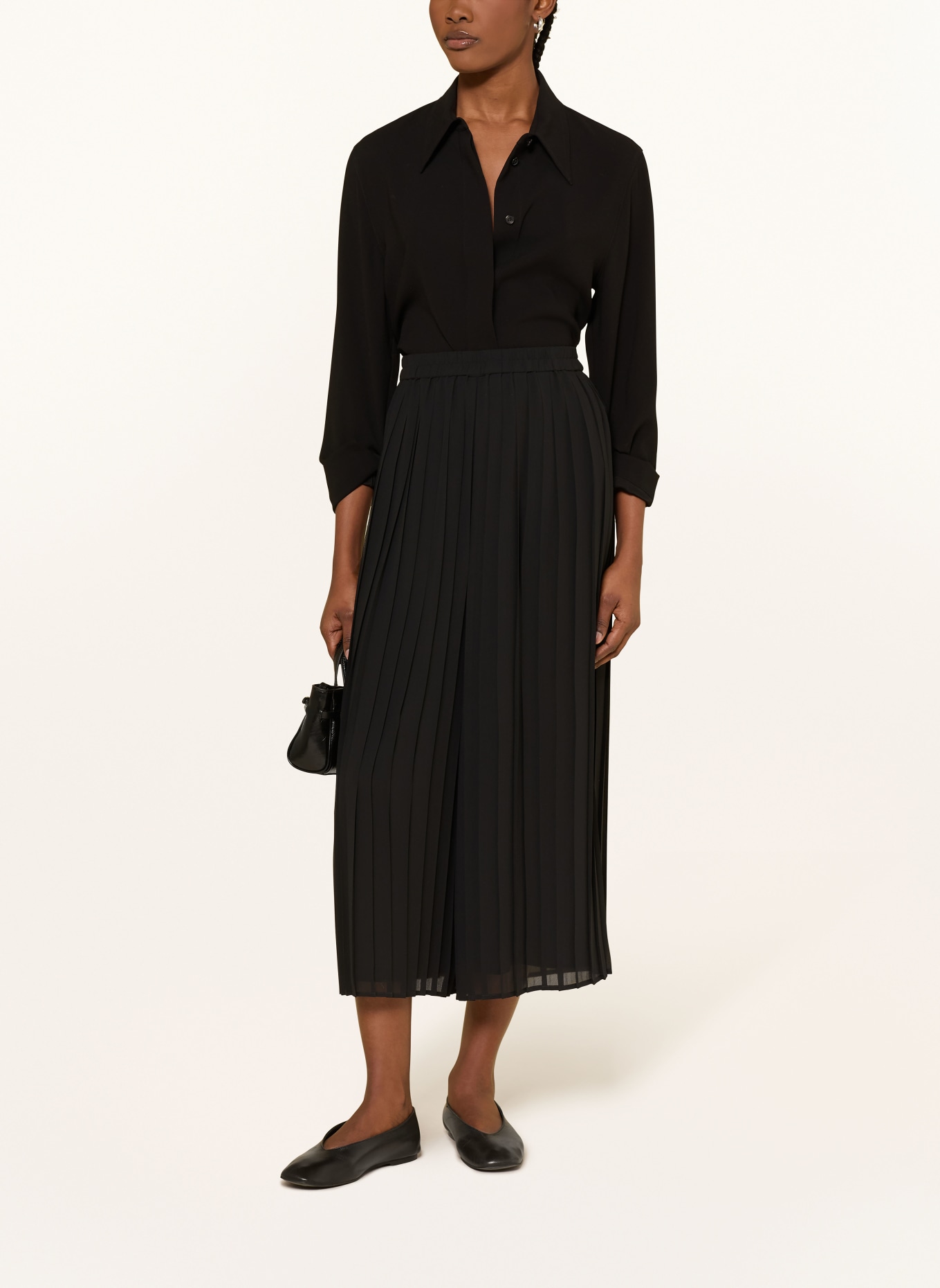 van Laack Marlenehose mit Plissees: SCHWARZ