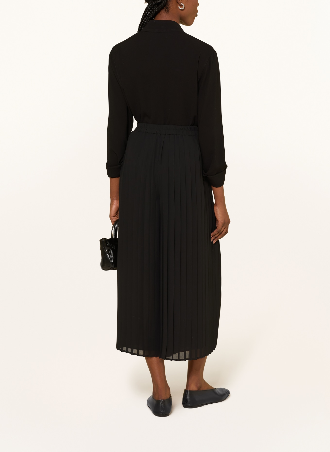 van Laack Marlenehose mit Plissees: SCHWARZ