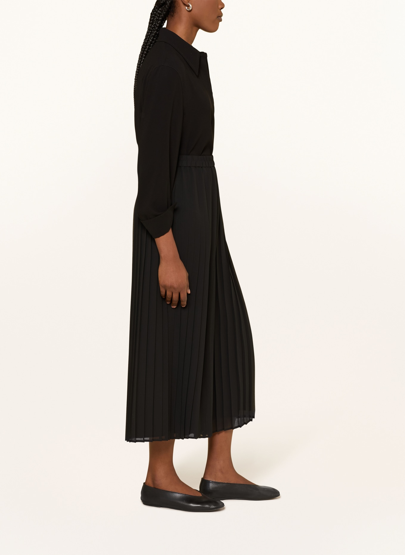 van Laack Marlenehose mit Plissees: SCHWARZ