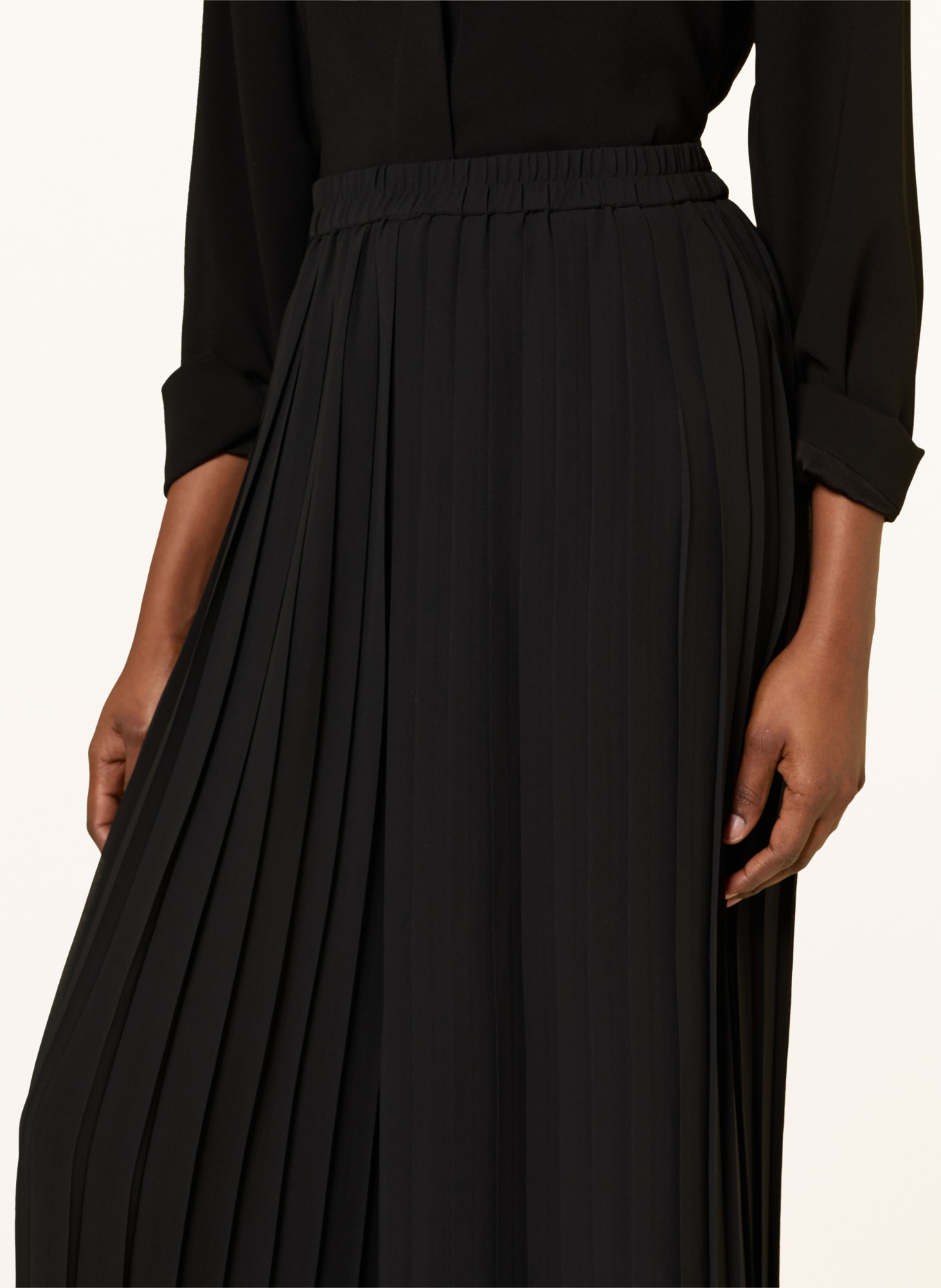 van Laack Marlenehose mit Plissees: SCHWARZ