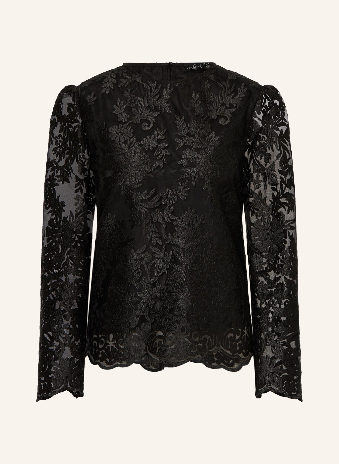 van Laack Blusenshirt VL-TANIMAS-XX aus Spitze: SCHWARZ