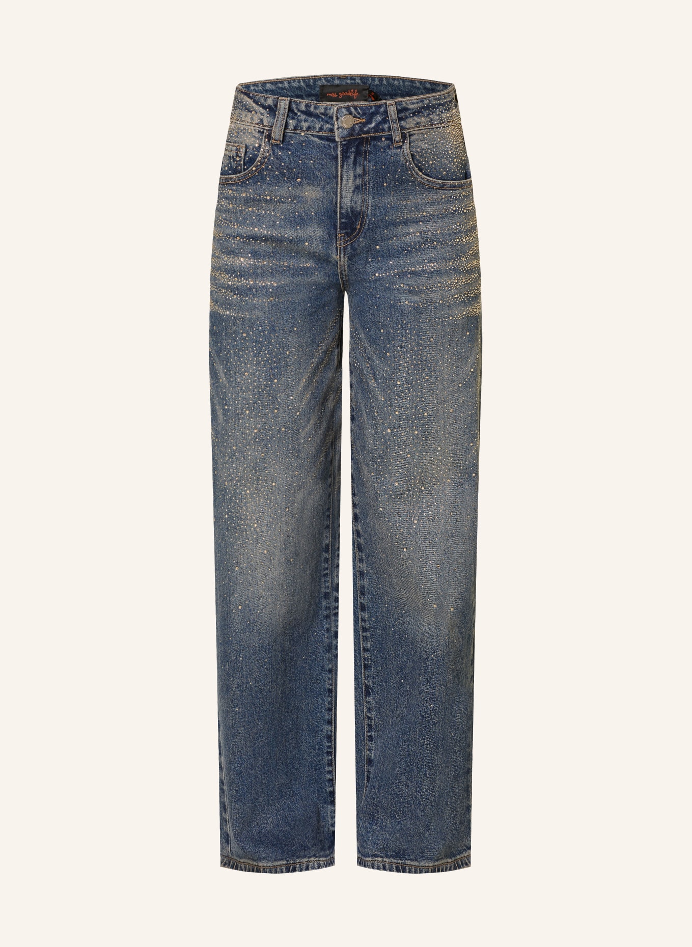 miss goodlife Straight jeans with gemstones: 24 BLUE