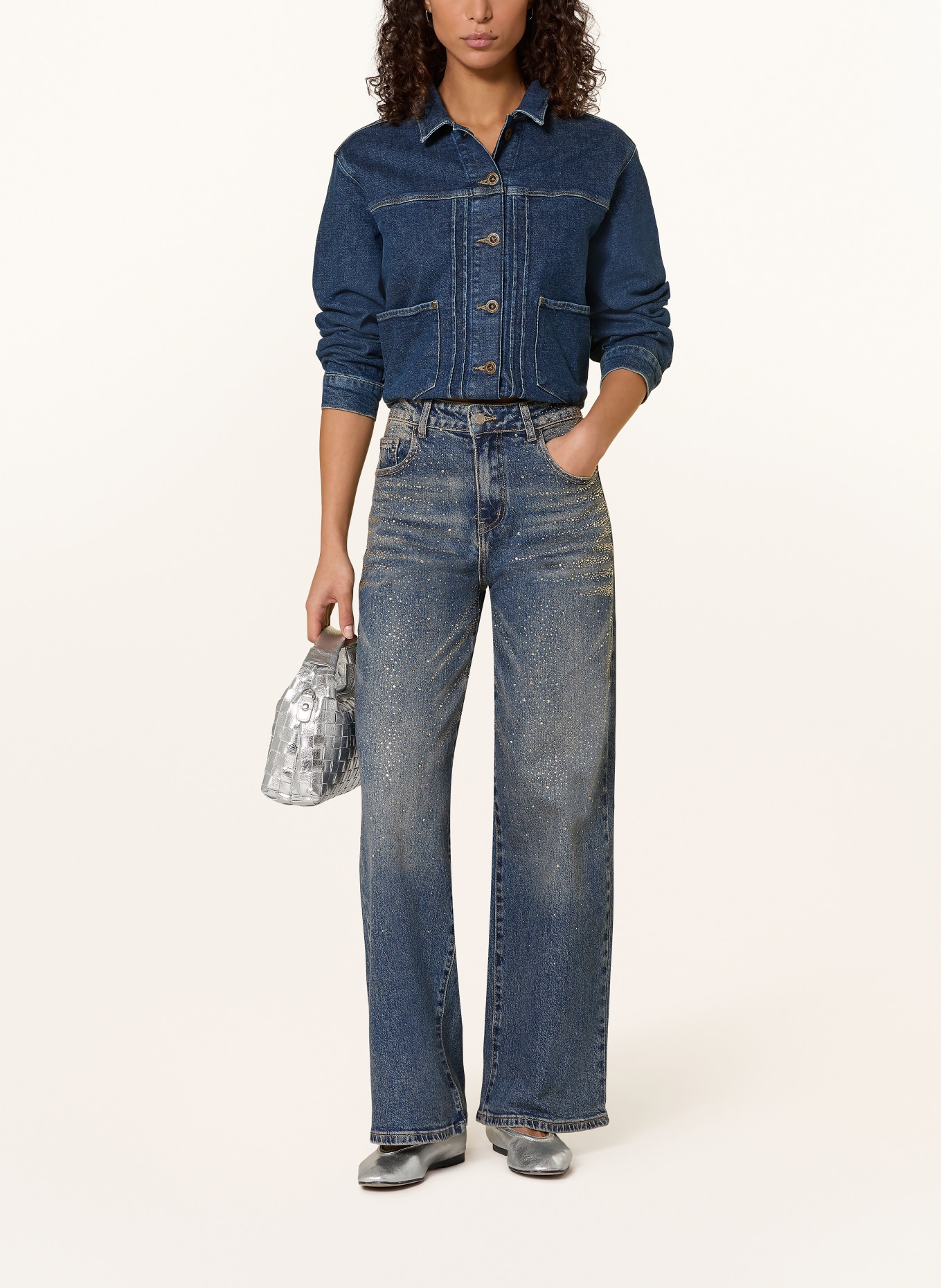 miss goodlife Straight jeans with gemstones: 24 BLUE