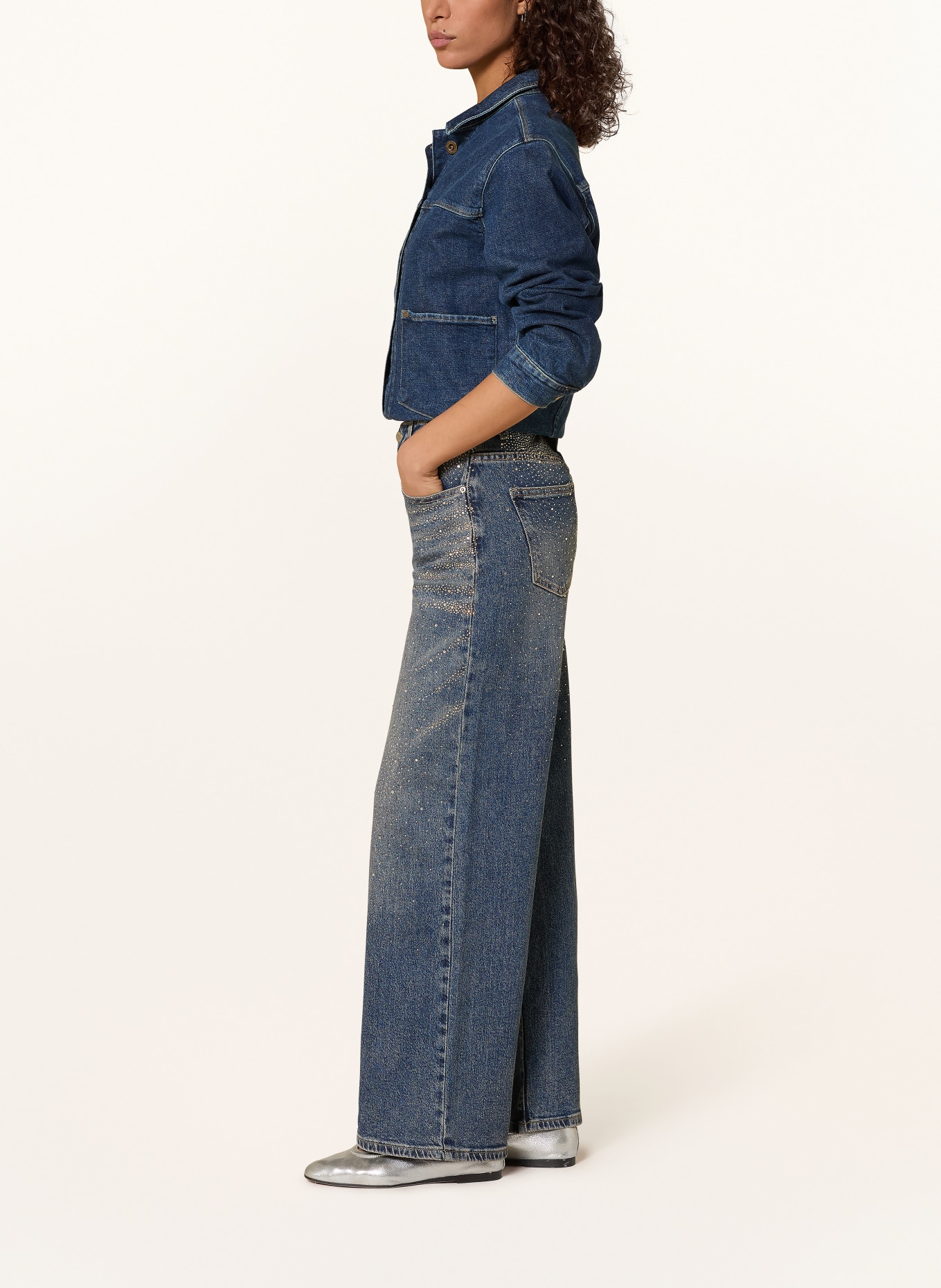miss goodlife Straight jeans with gemstones: 24 BLUE