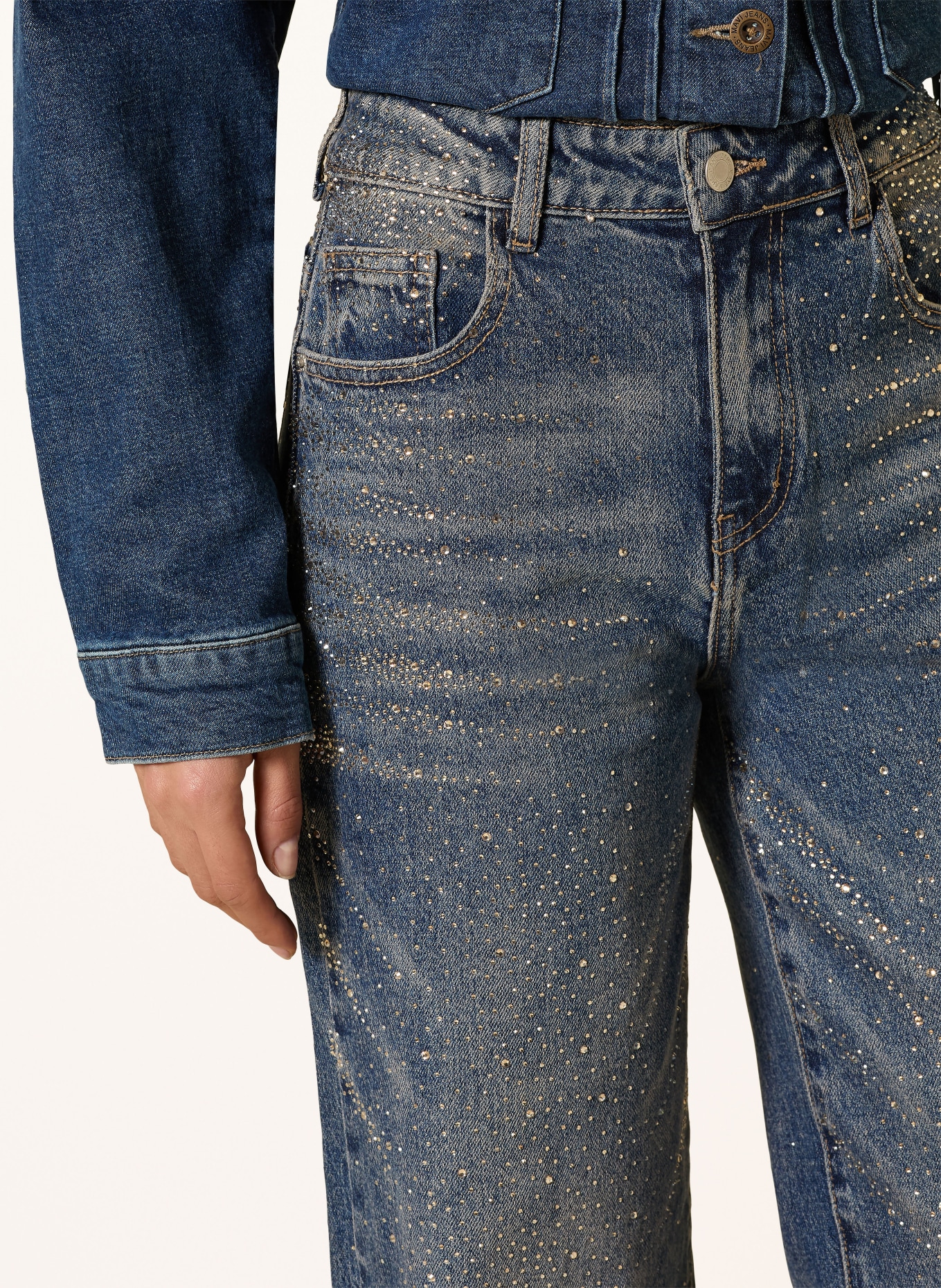miss goodlife Straight jeans with gemstones: 24 BLUE