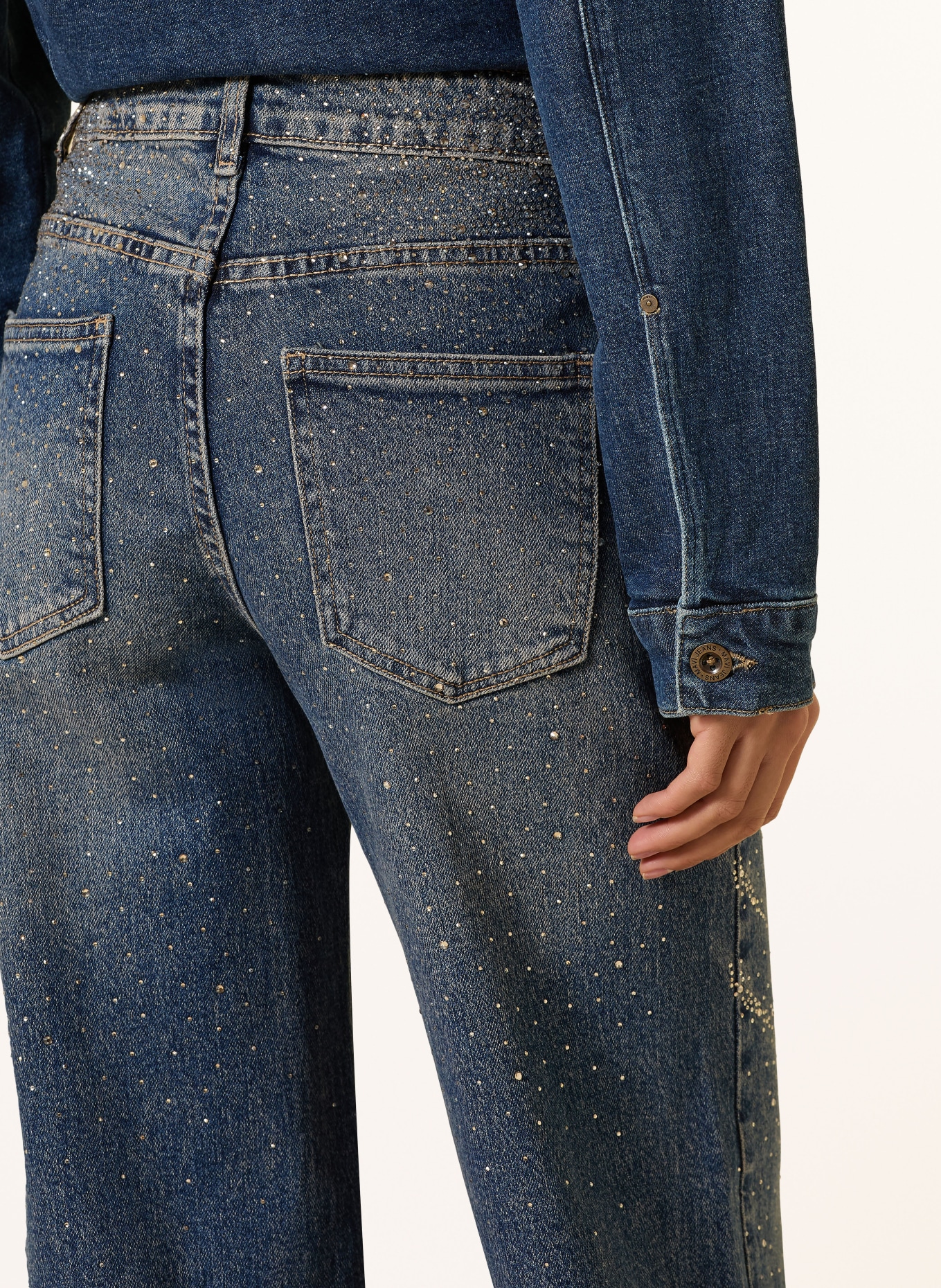 miss goodlife Straight jeans with gemstones: 24 BLUE