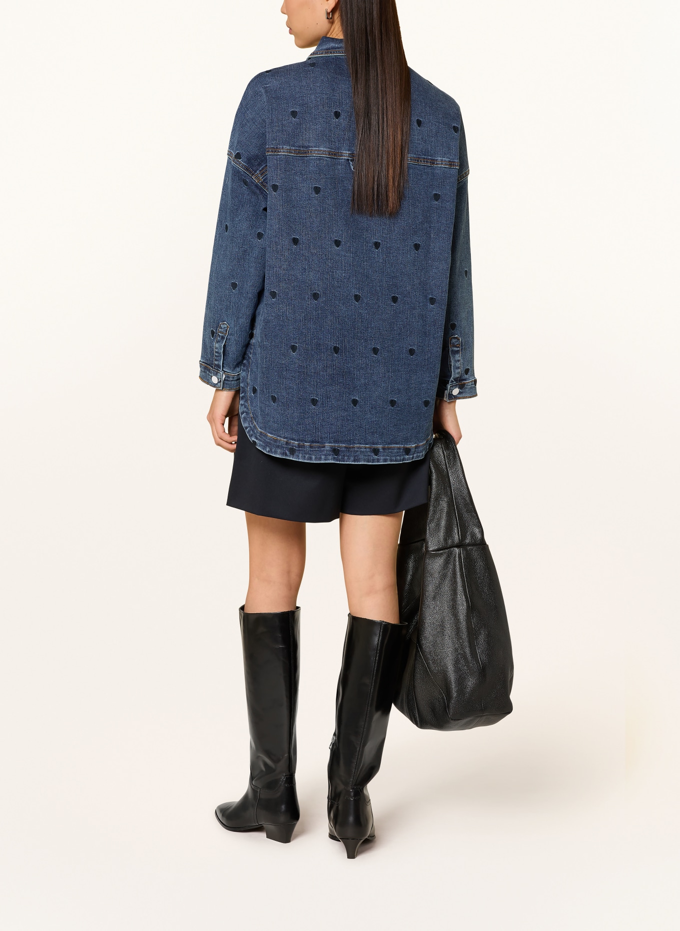 miss goodlife džínová košile: MODRÁ / TMAVĚ MODRÁ