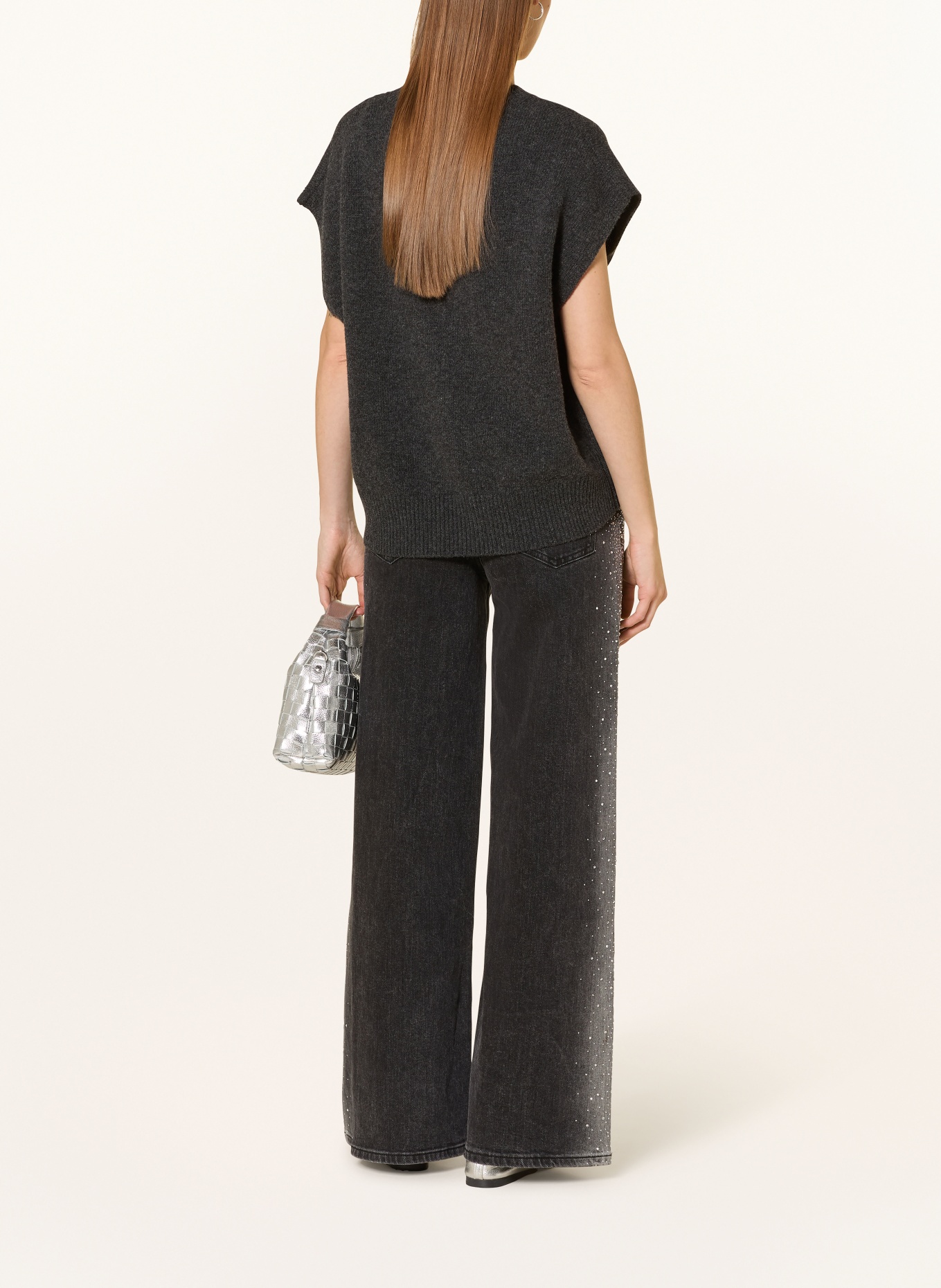 miss goodlife Wide Leg Jeans mit Schmucksteinen: 328 darkgrey