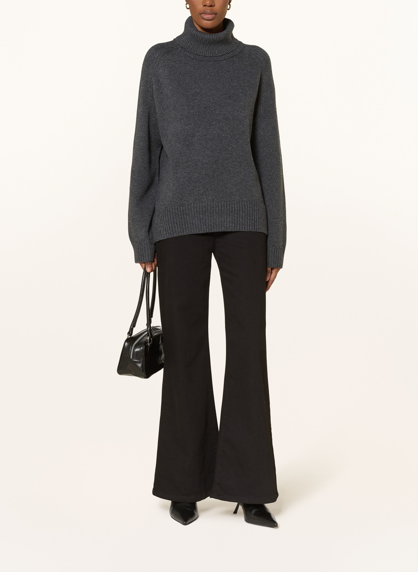 REISS BROOKLYN turtleneck sweater: DARK GRAY