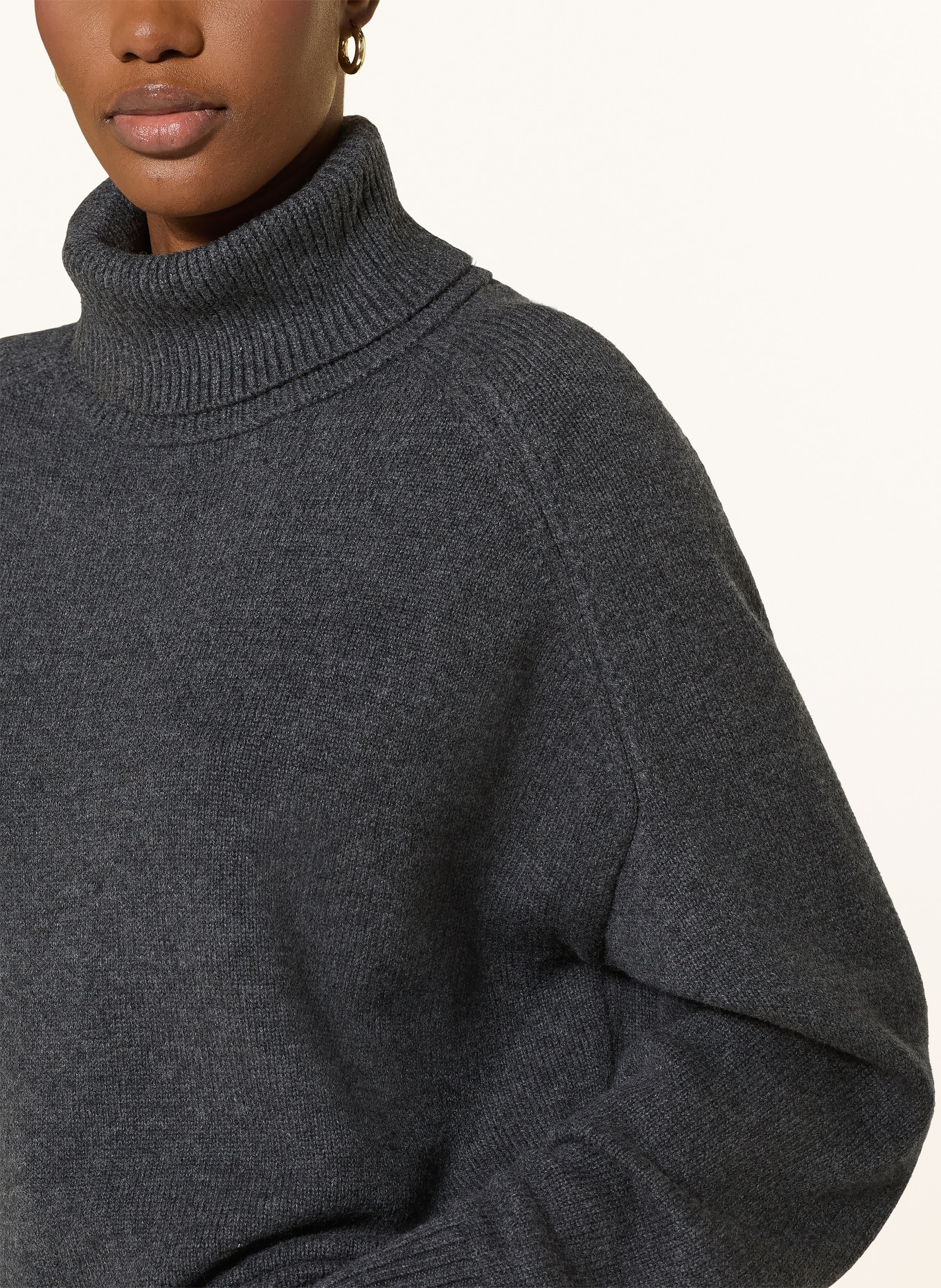 REISS BROOKLYN turtleneck sweater: DARK GRAY