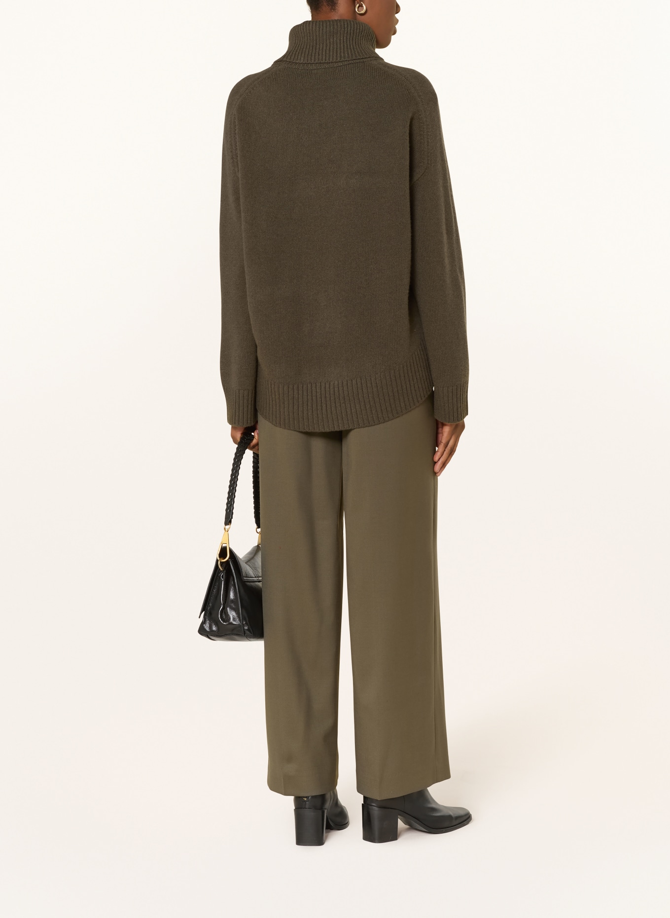 REISS BROOKLYN turtleneck sweater: KHAKI