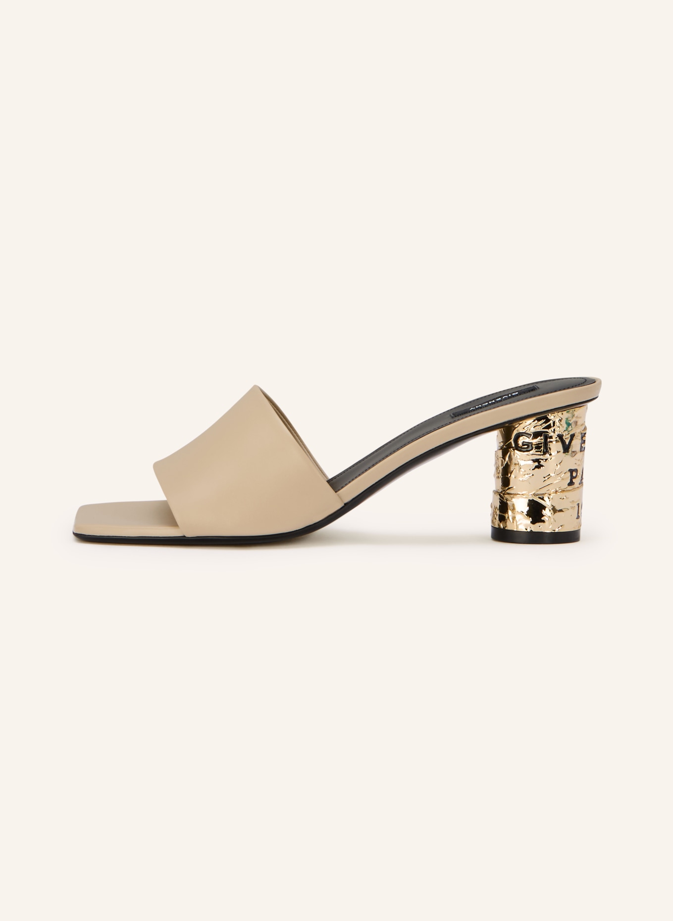 GIVENCHY mules: BEIGE / GOLD