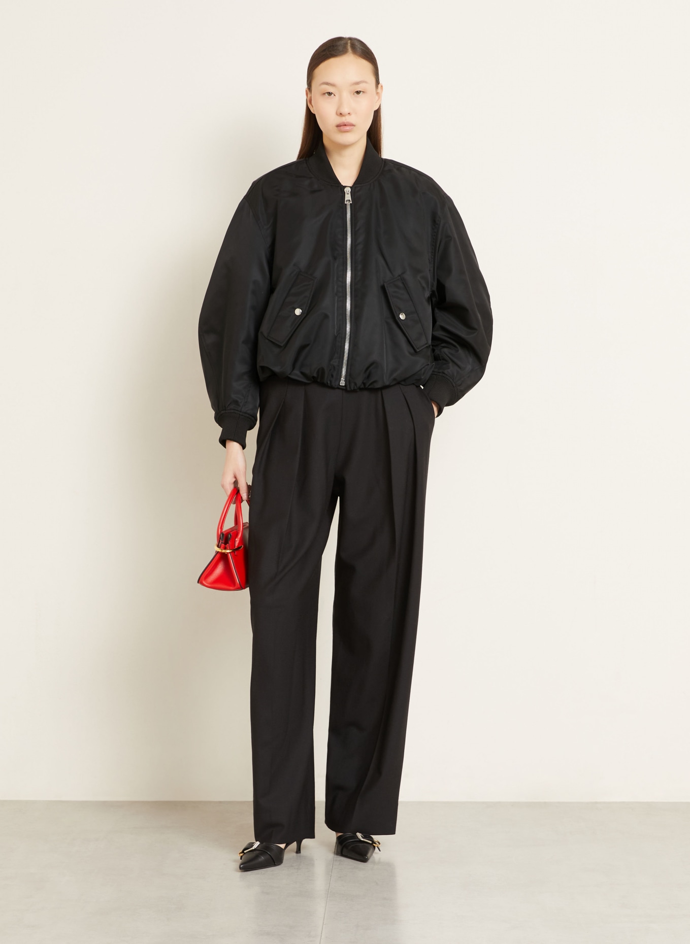 GIVENCHY Kurtka COCOON: CZARNY / POMARAŃCZOWY