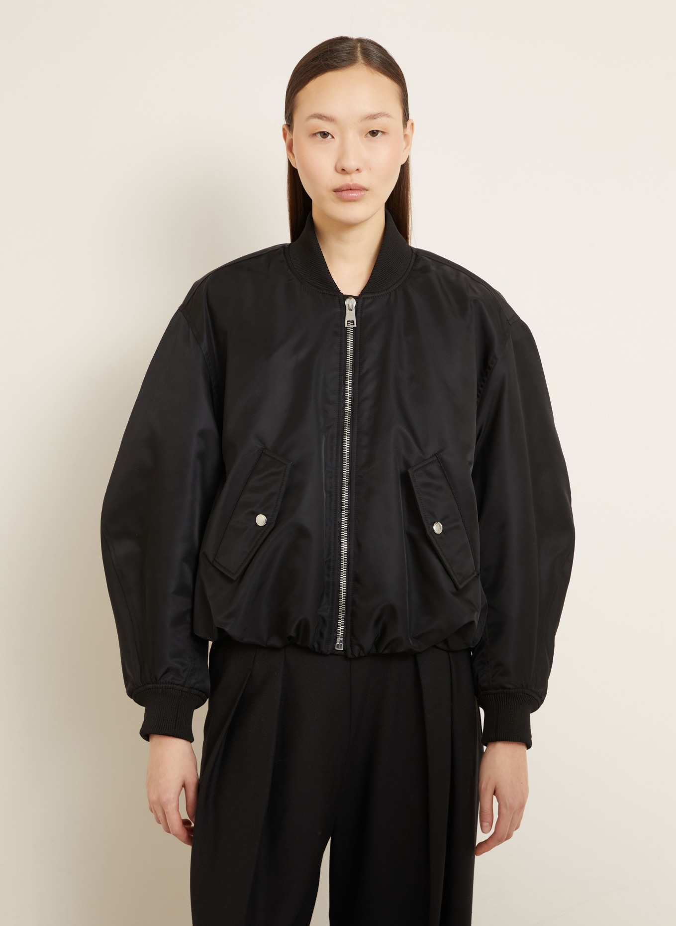 GIVENCHY Kurtka COCOON: CZARNY / POMARAŃCZOWY