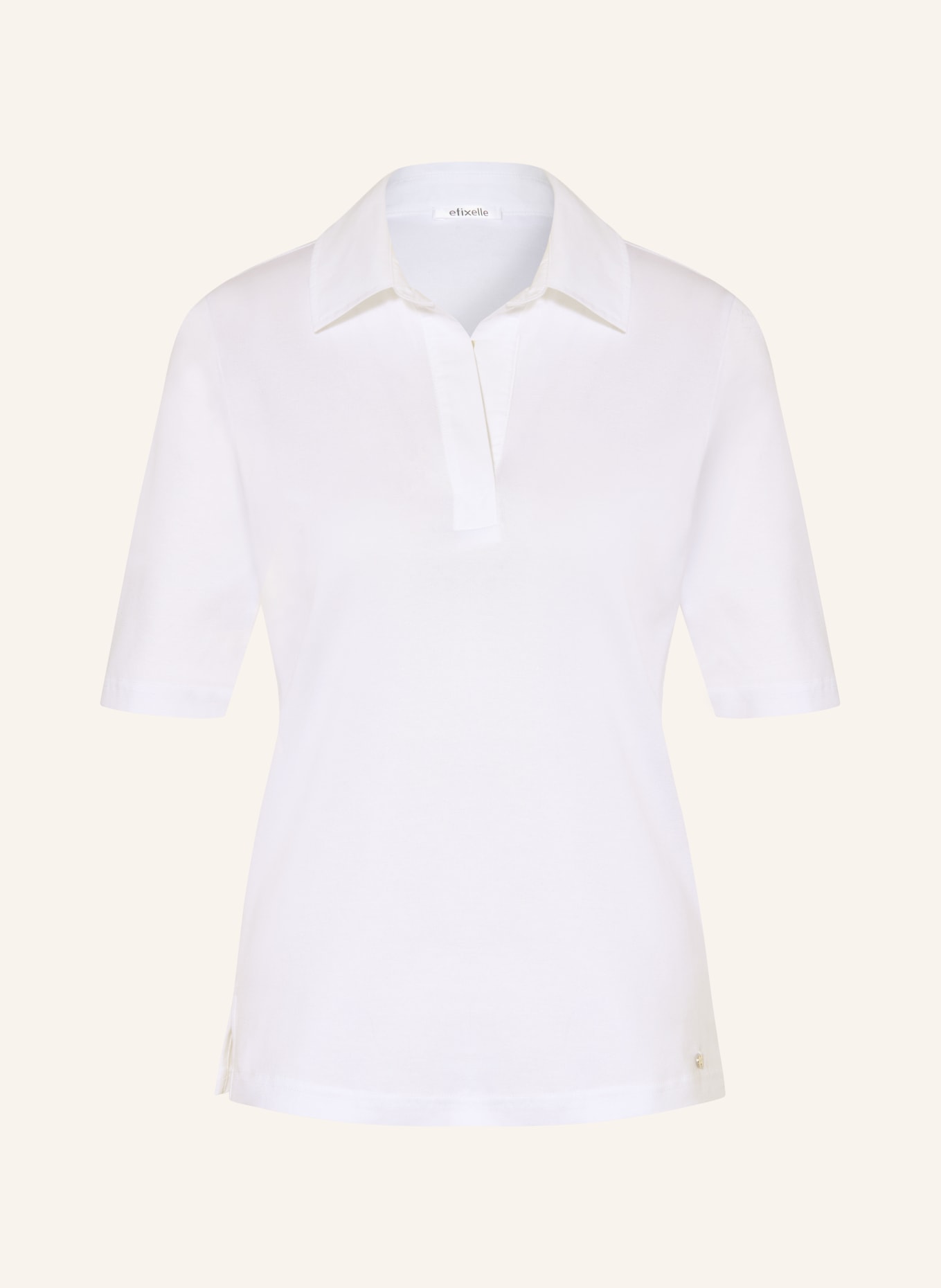 efixelle jersey polo shirt: WHITE