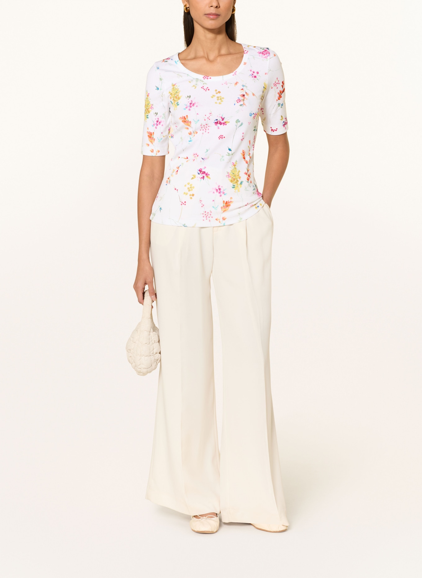 efixelle T-Shirt: CREME / ORANGE / HELLBLAU