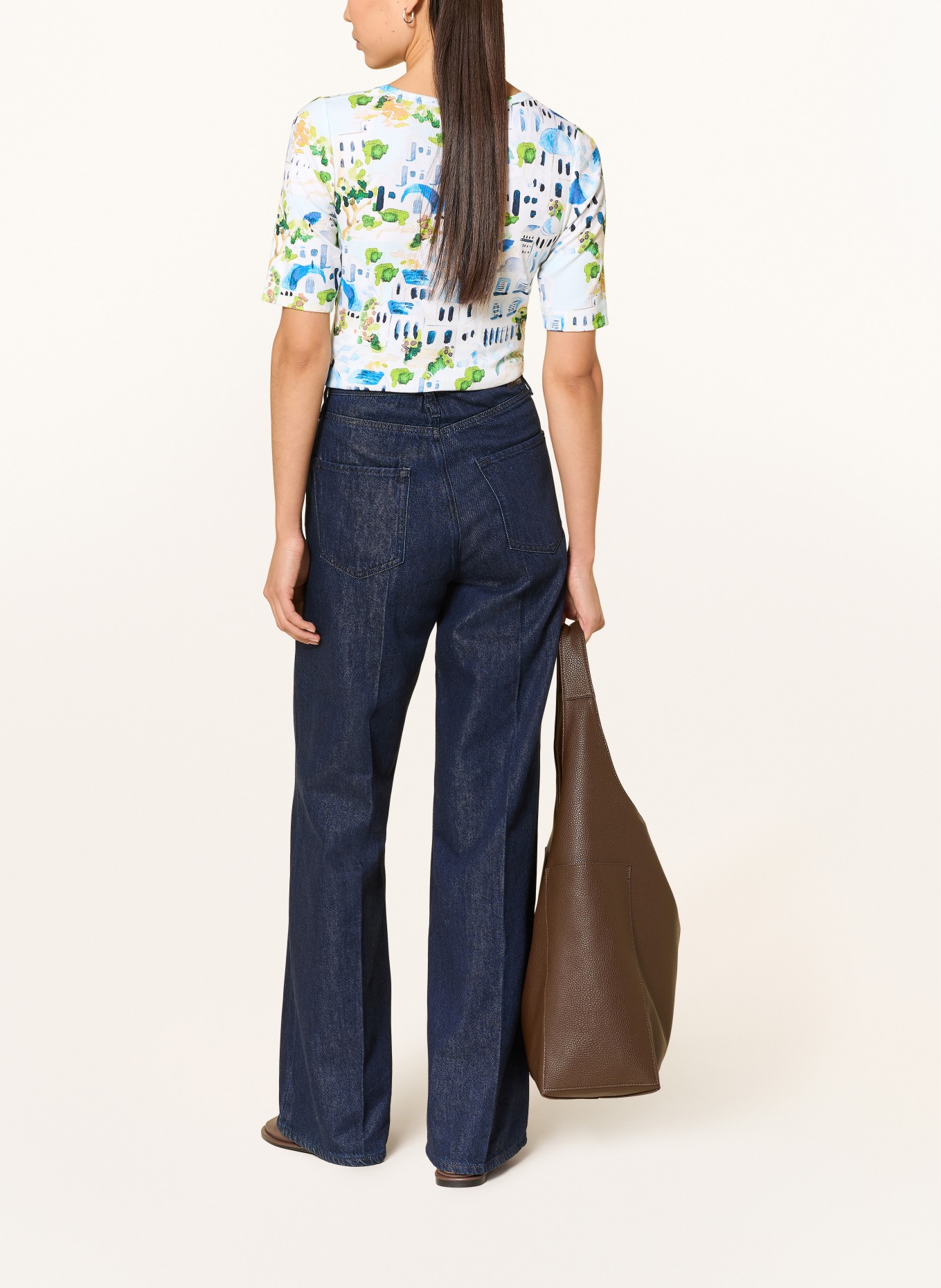 efixelle T-Shirt: CREME / GRÜN / TÜRKIS