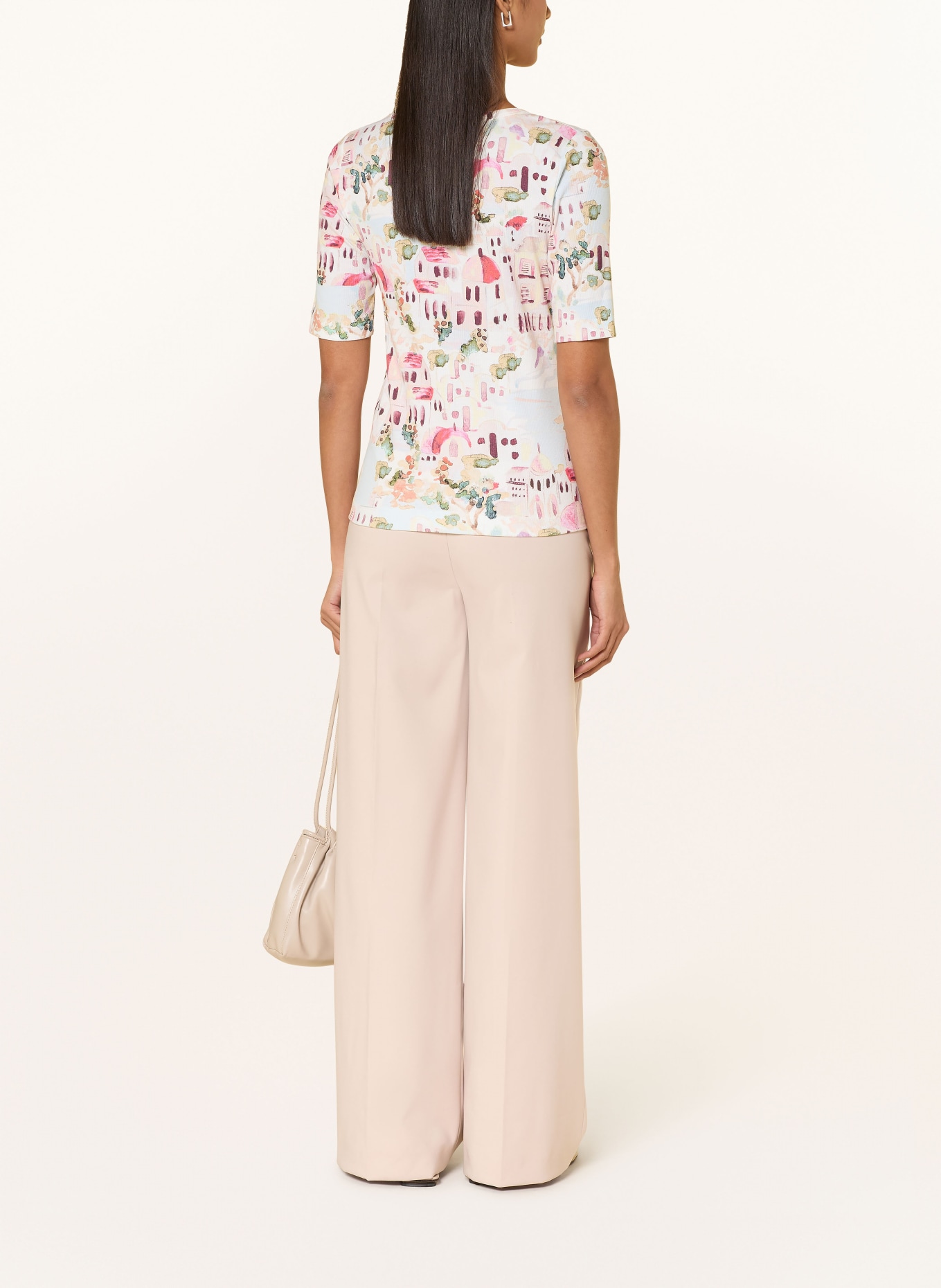 efixelle T-shirt: ECRU / LIGHT RED / LIGHT BLUE