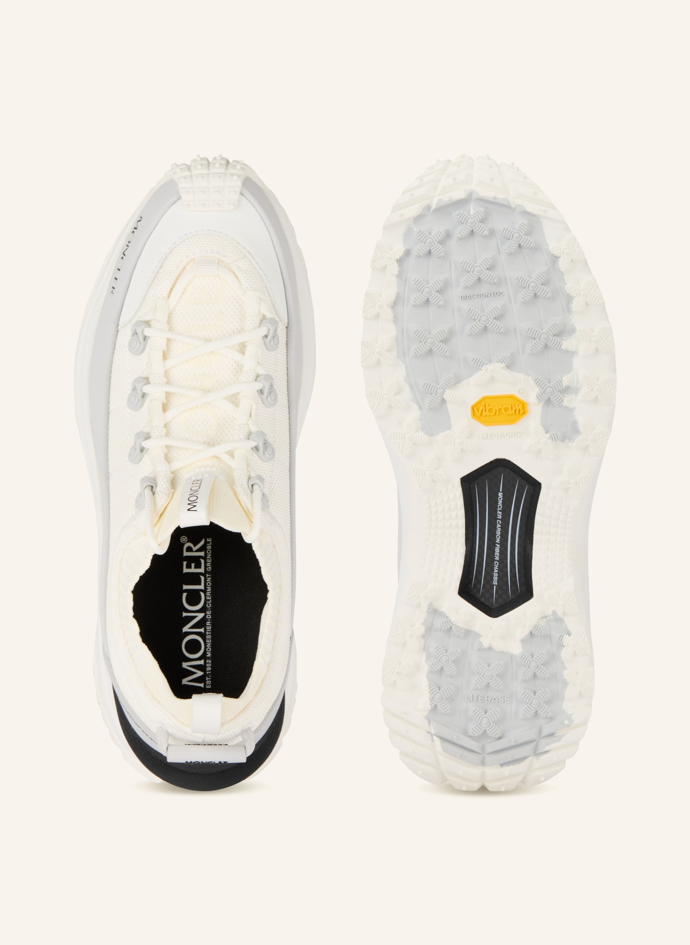 MONCLER Buty sportowe TRAILGRIP LITE3: KREMOWY / SZARY
