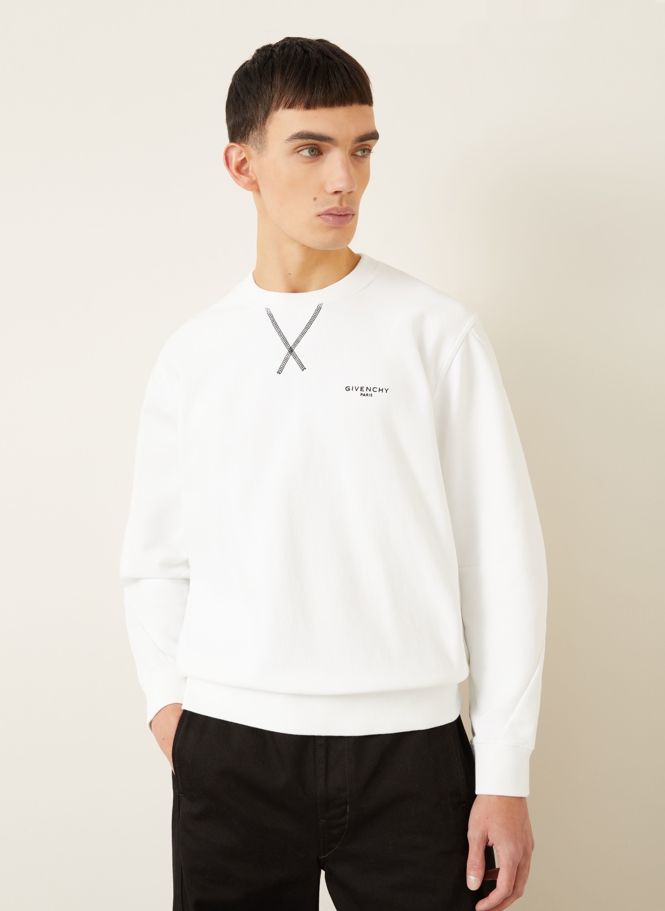 GIVENCHY sweatshirt: WHITE / BLACK