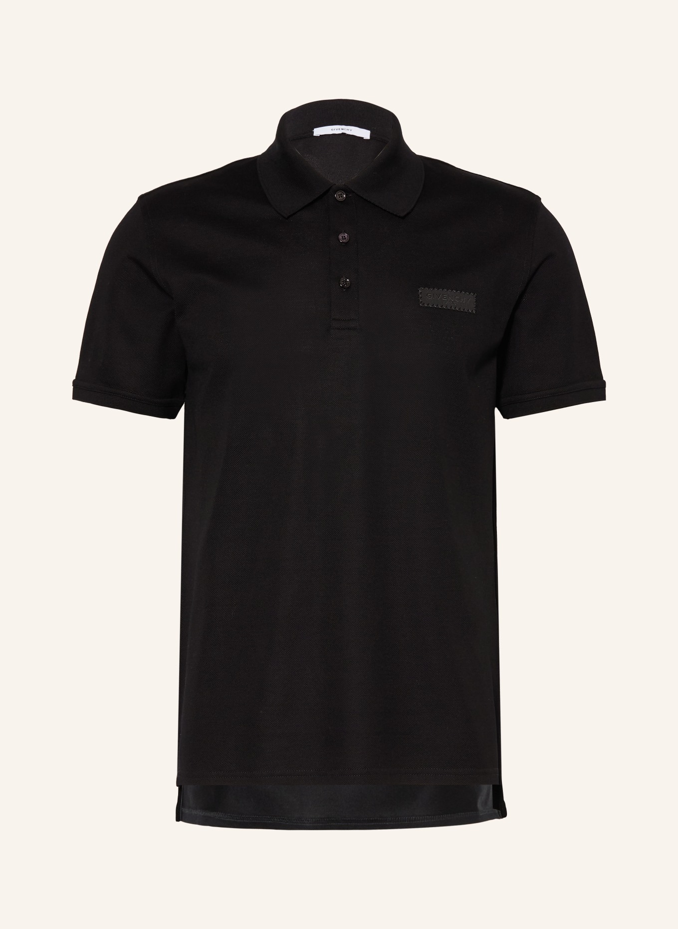 GIVENCHY Piqué polokošile: ČERNÁ