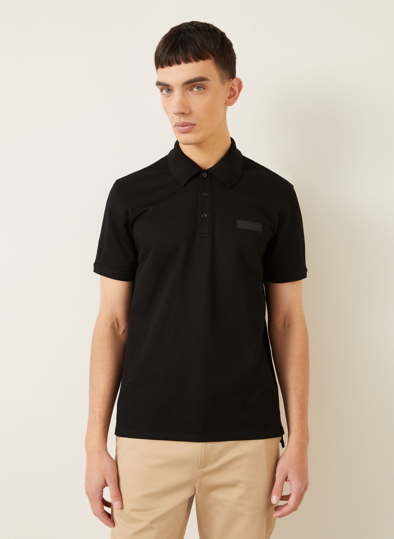 GIVENCHY Piqué polokošile: ČERNÁ