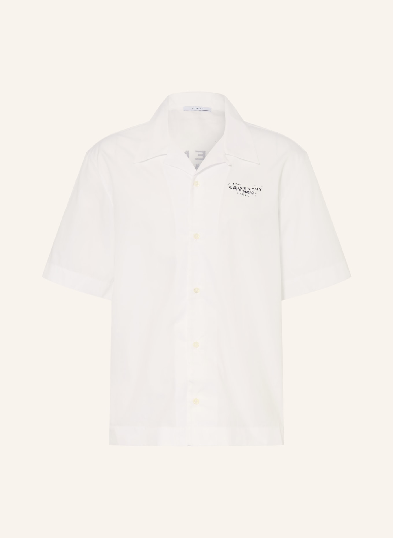 GIVENCHY Resort shirt, regular fit: WHITE / BLACK